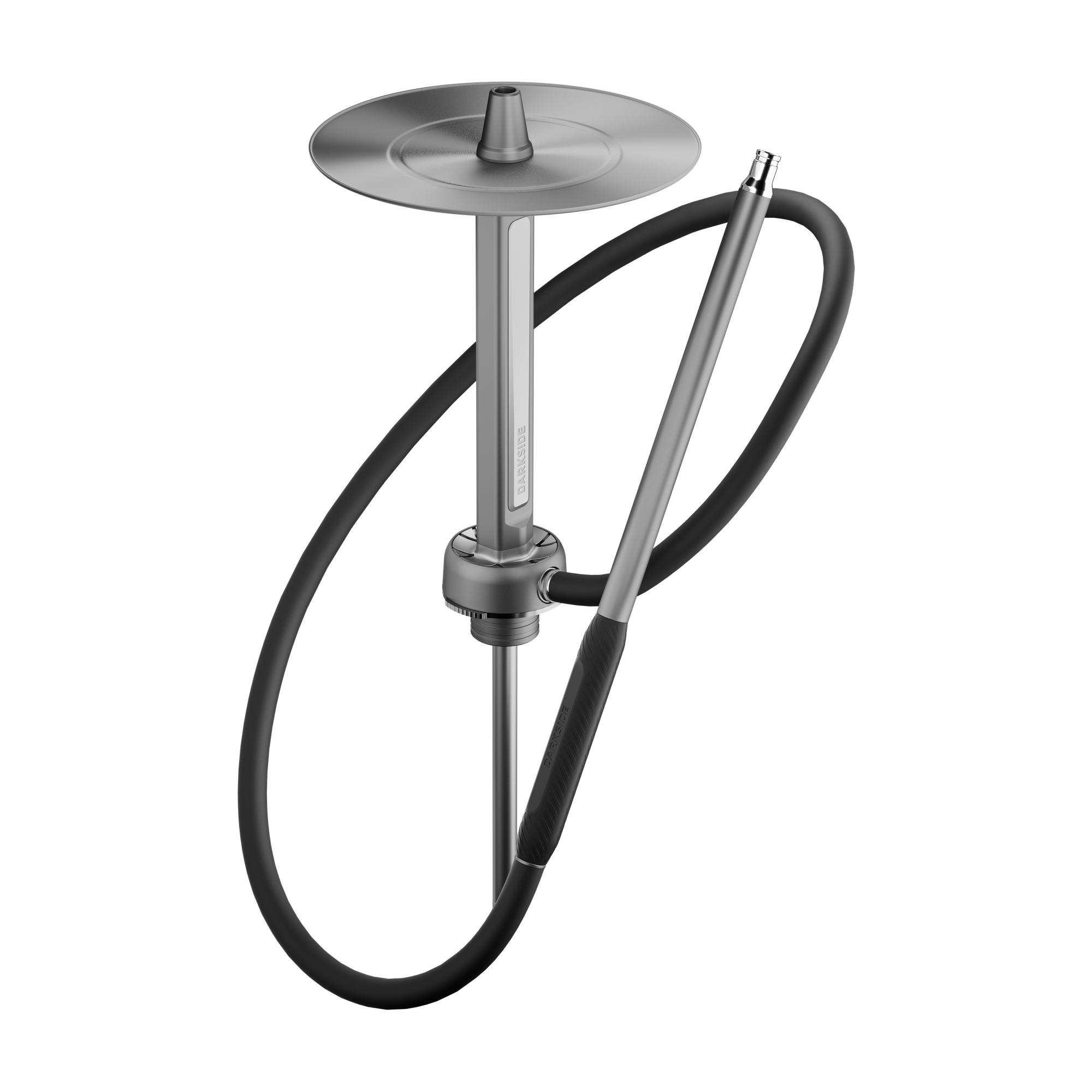 Darkside PRO Grau Rauchs&auml;ule mit Silikonschlauch und Mundst&uuml;ck, ohne Glasbowl