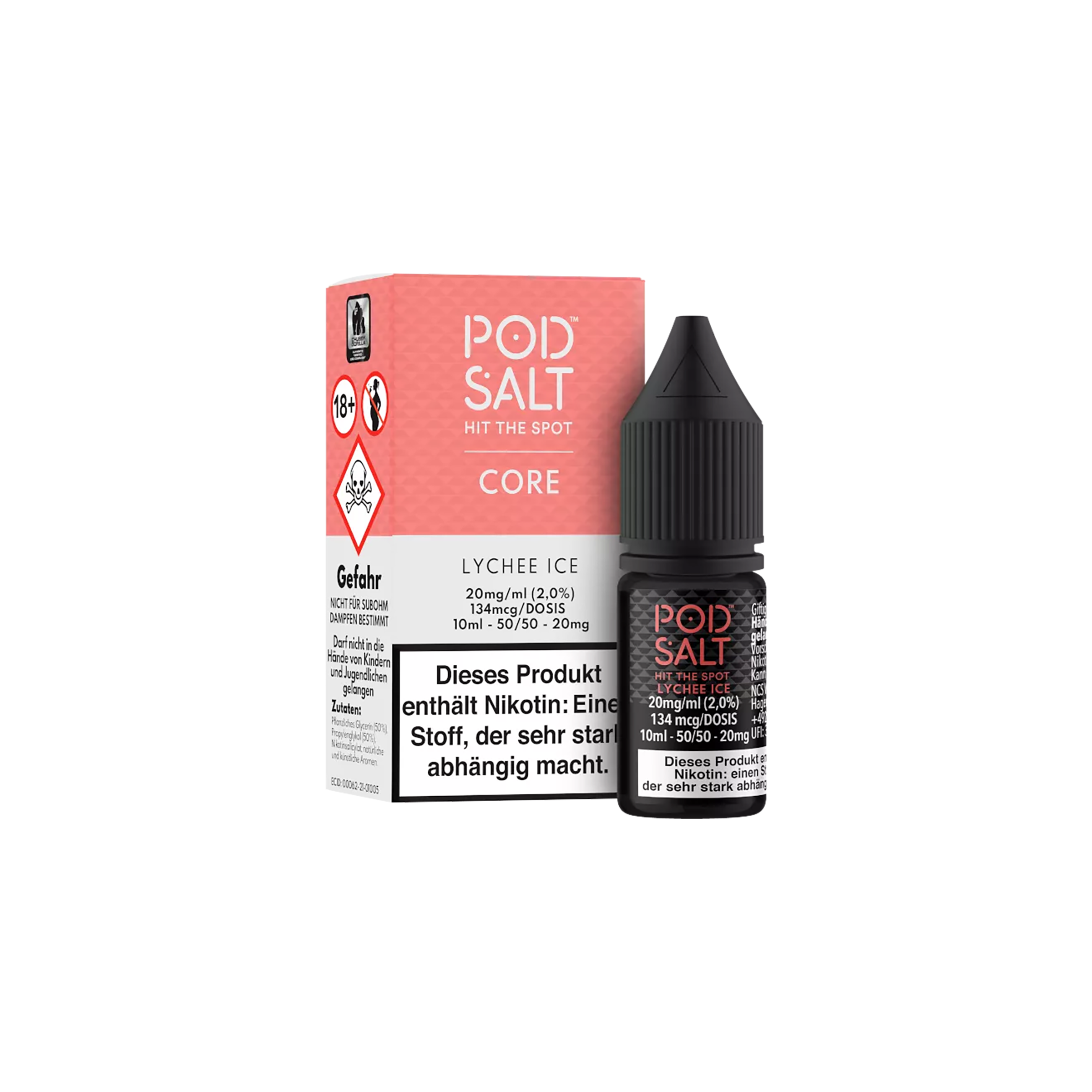 Pod Salt Core - E-Liquid - NicSalt - Lychee Ice - 10 ml - 20 mg