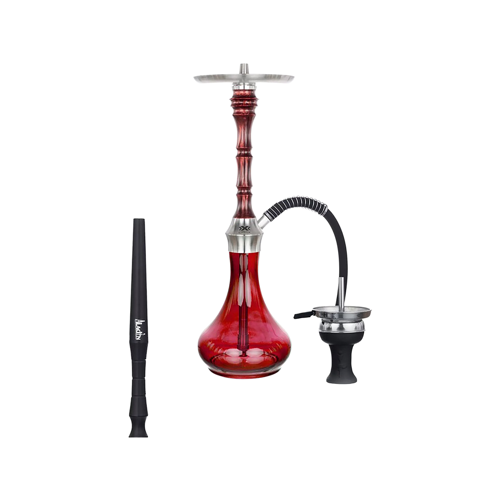 Aladin Epox 540 Rot-Schwarz Shisha – edles Design & Blow-Off-Feature 1