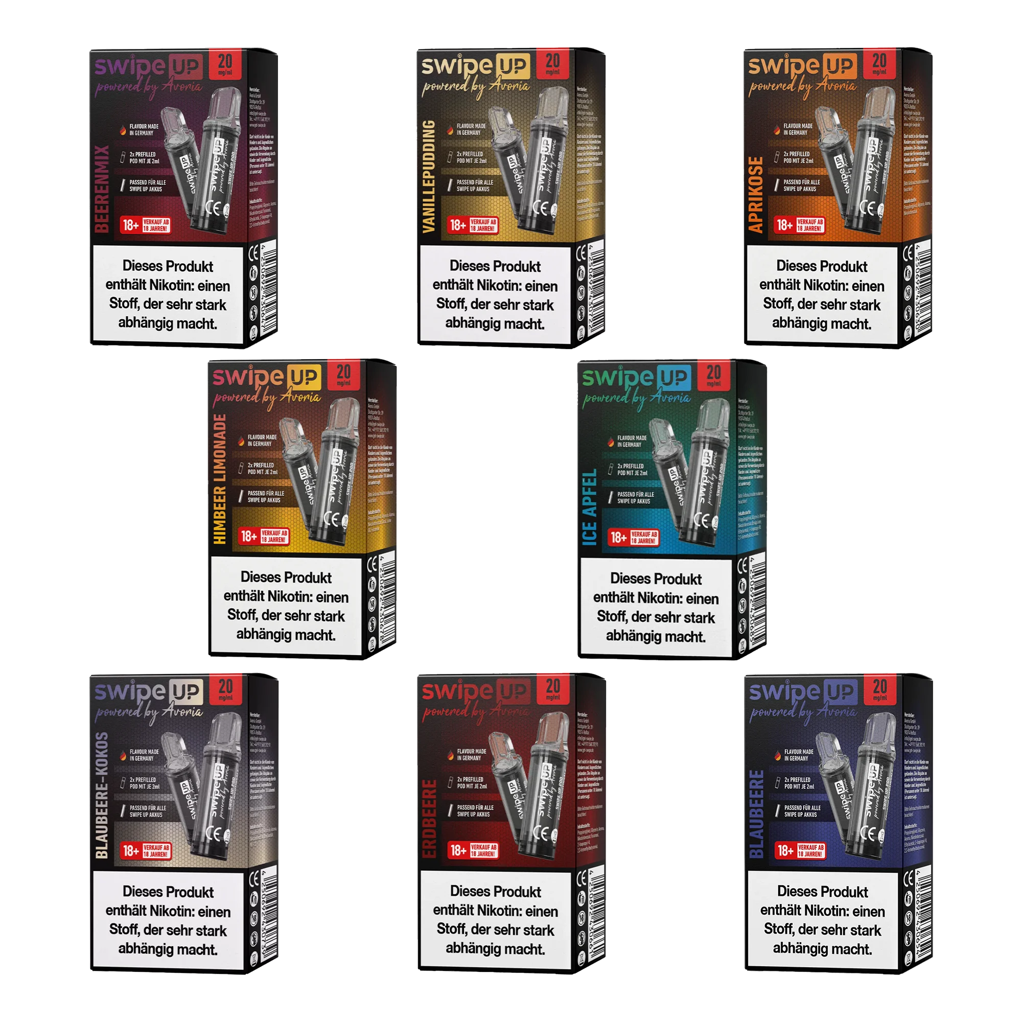 Swipe Up E-Liquid Prefilled Pods von Avoria kaufen 1