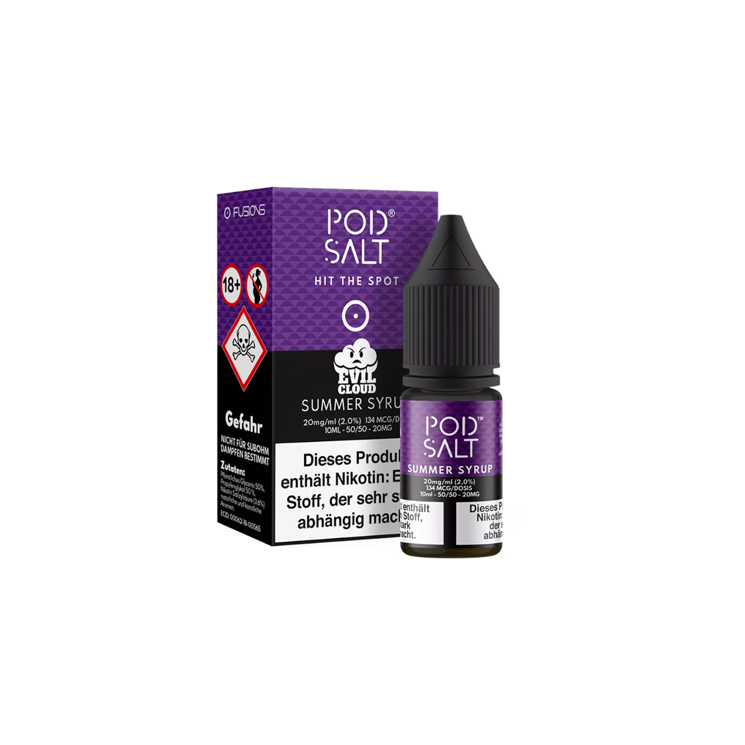 Pod Salt Fusion - E-Liquid - NicSalt - Summer Syrup - 10 ml - 20 mg