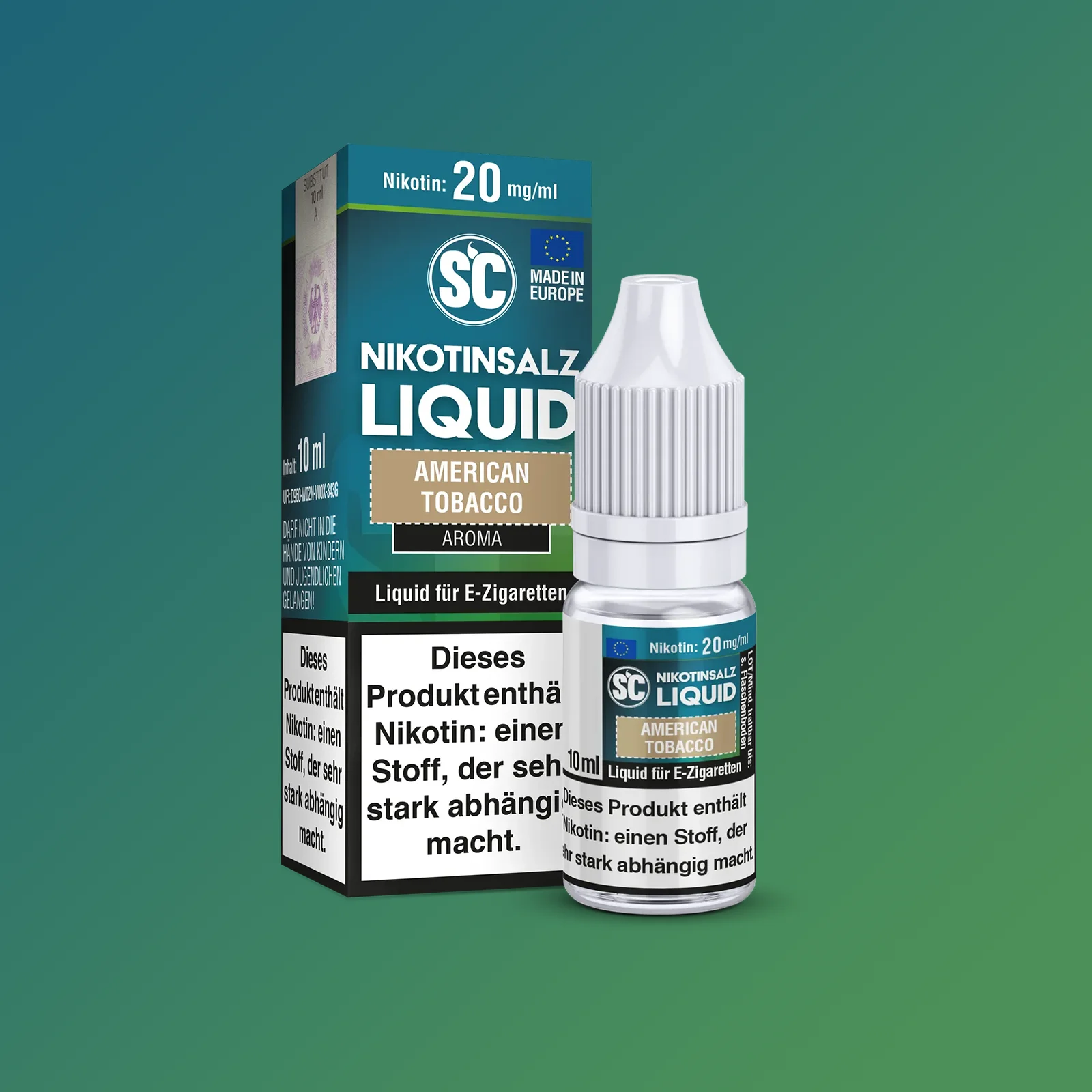 SC American Tobacco Nikotinsalz Liquid 10ml Flasche mit 20mg/ml Nikotin 1