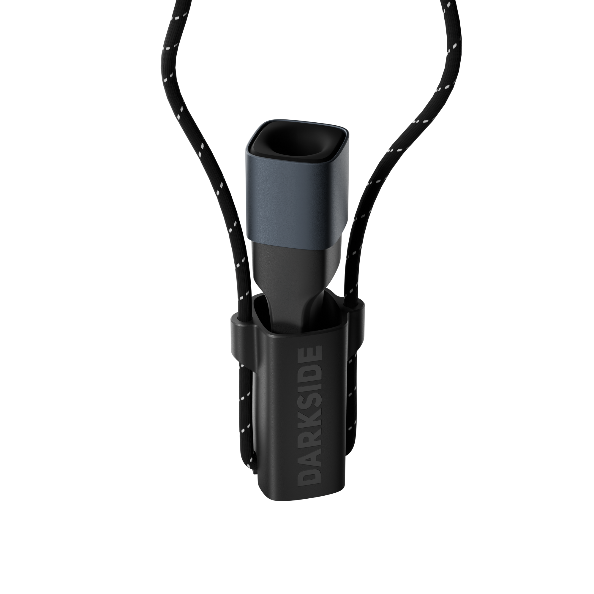 Darkside D-Stick Blau halb aus dem Etui gezogen, mit Umh&auml;ngeschlaufe