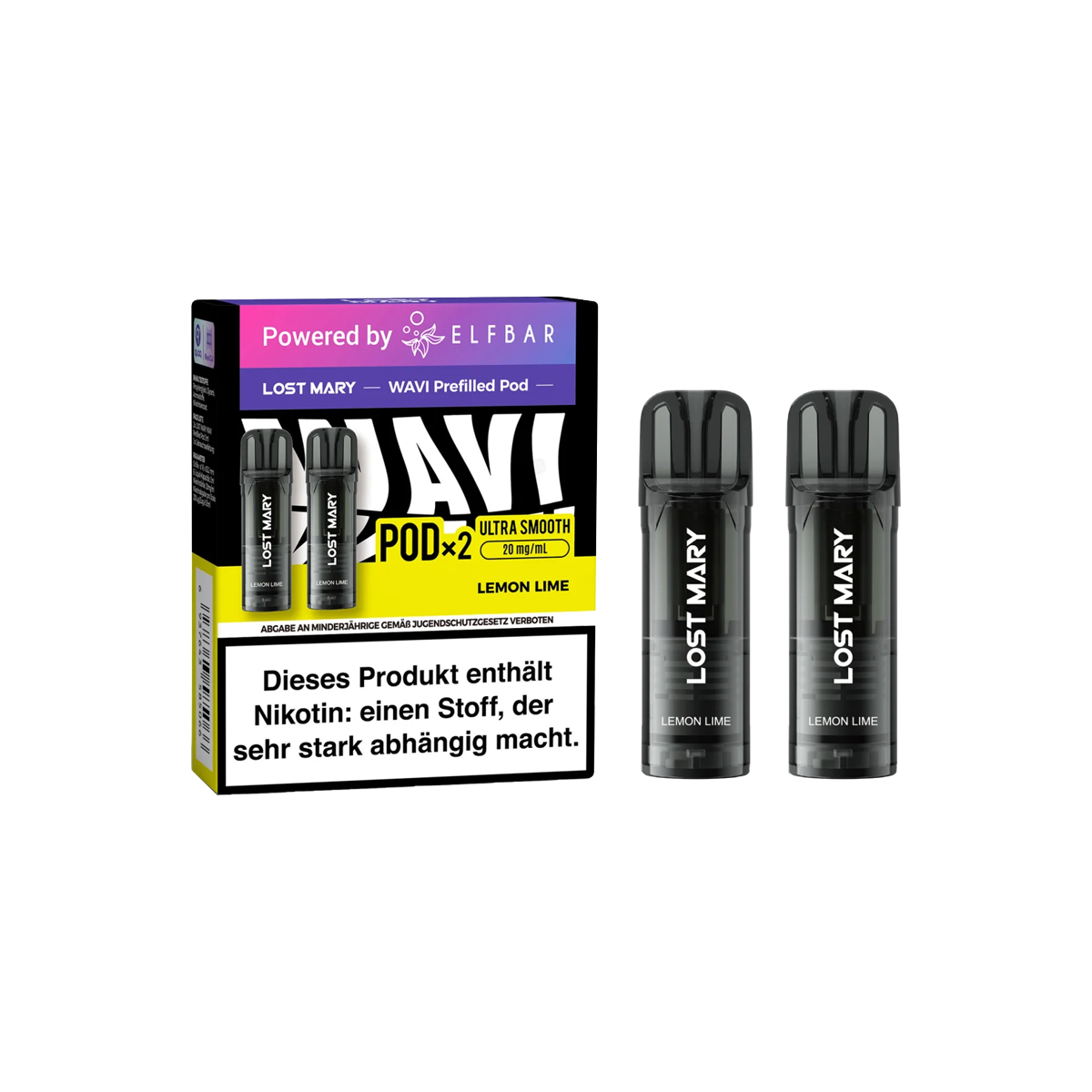 Lost Mary - Prefilled Pods - Wavi - Lemon Lime - 20 mg - 2 ml - 2 Stk.1
