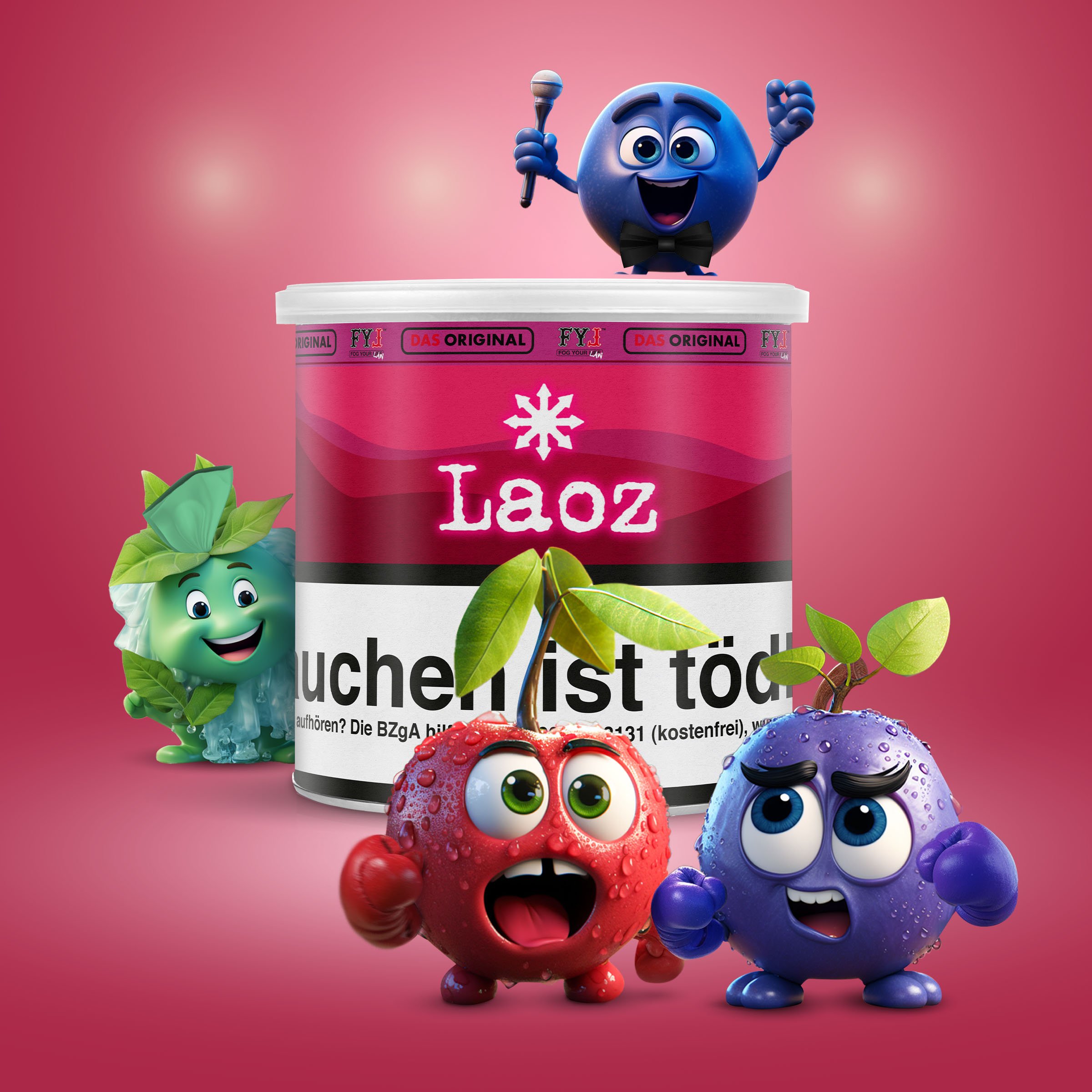 Fog Your Law - Dry Base mit Aroma - Laoz - 70 g - 2 Komponenten L&ouml;sung Tabak - mit versteuertem Glycerin 200 g Mischen