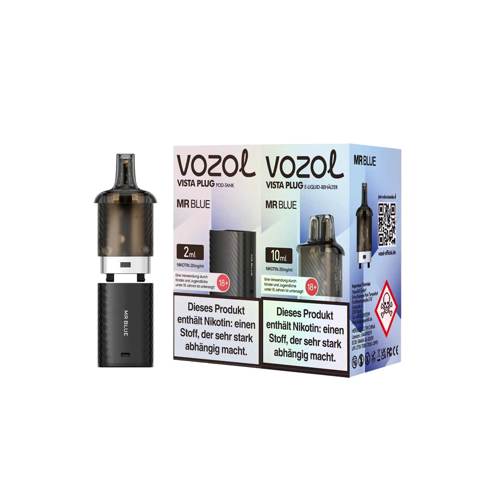 Vozol Vista Plug Bundle – Mr. Blue – 10+2 ml – 15.000 Züge
