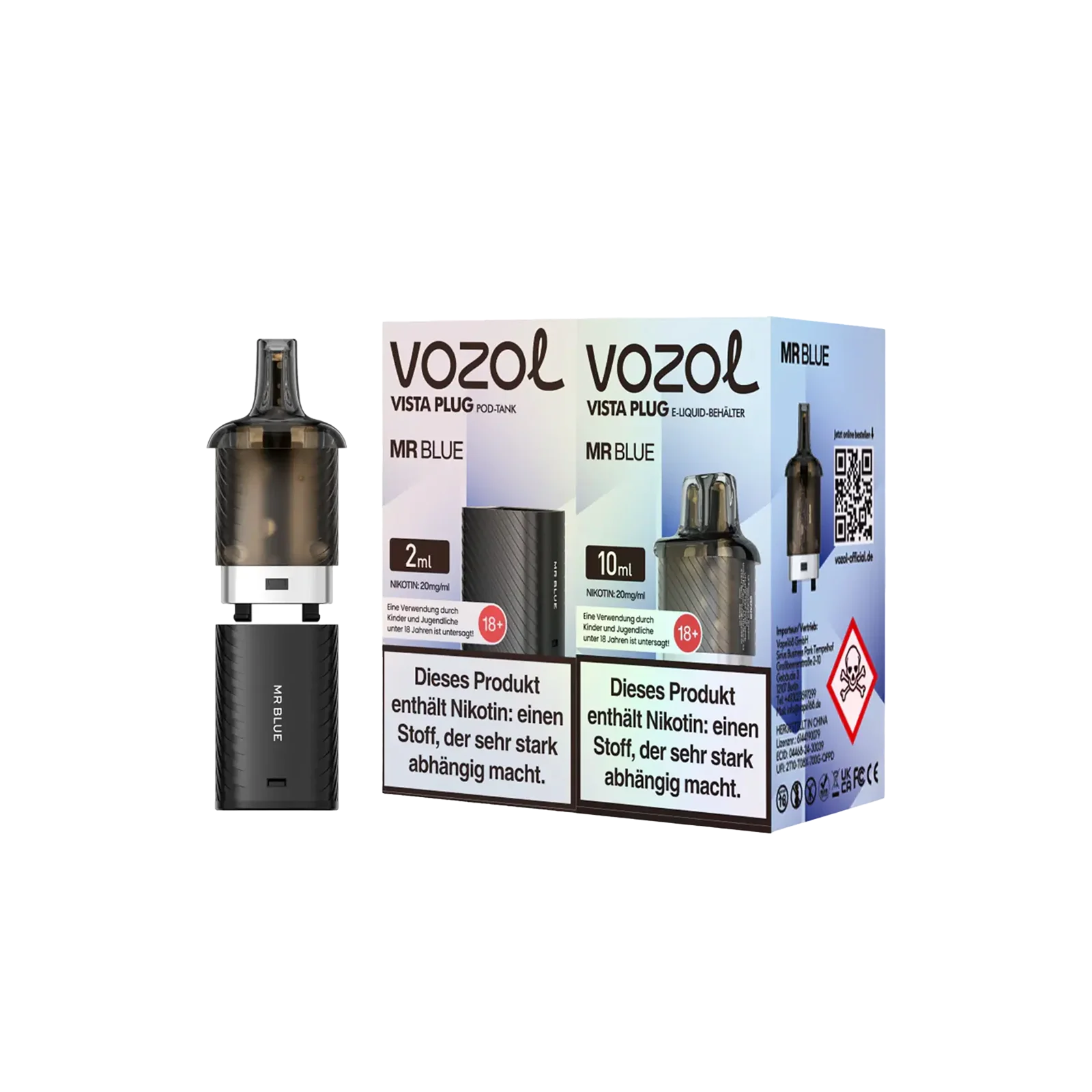 Vozol Vista Plug Bundle – Mr. Blue – 10+2 ml – 15.000 Züge