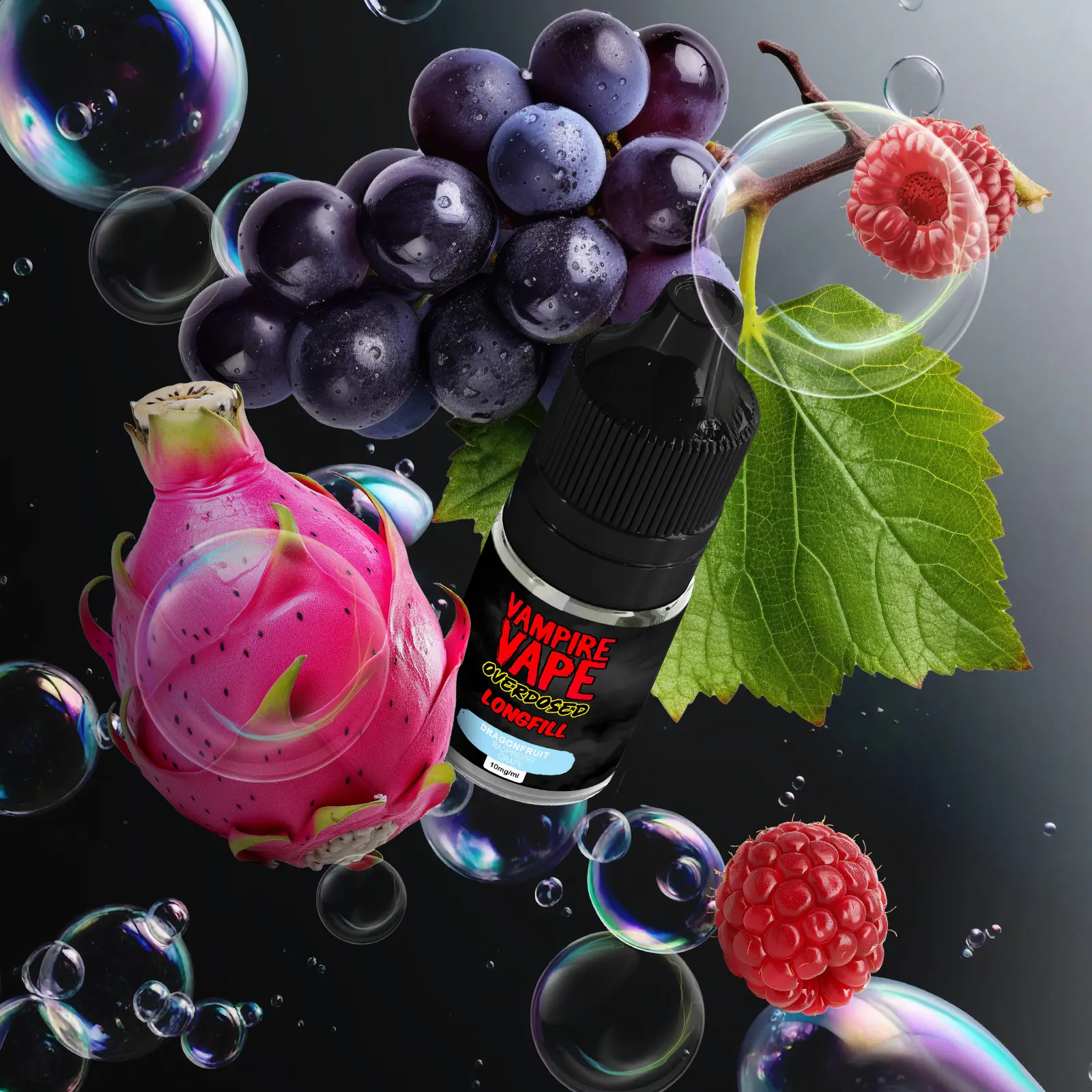 Vampire Vape Overdosed Dragonfruit Raspberry Grape 10ml Liquid – sanft & intensiv 1