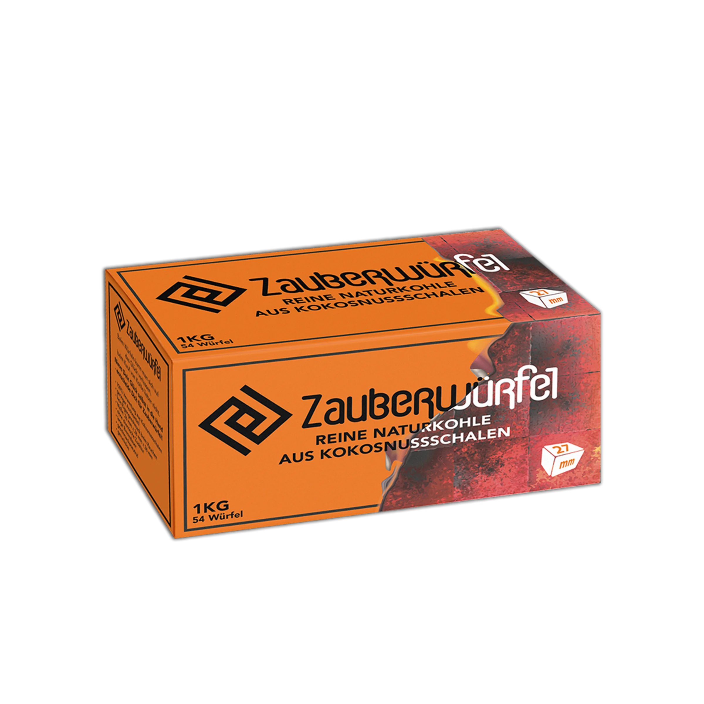 Zauberwürfel - Natural Charcoal - 27 mm - 1 kg Zauberwürfel Natural Charcoal 1 kg - 27 mm - Buy at Hookain Online Shop 2