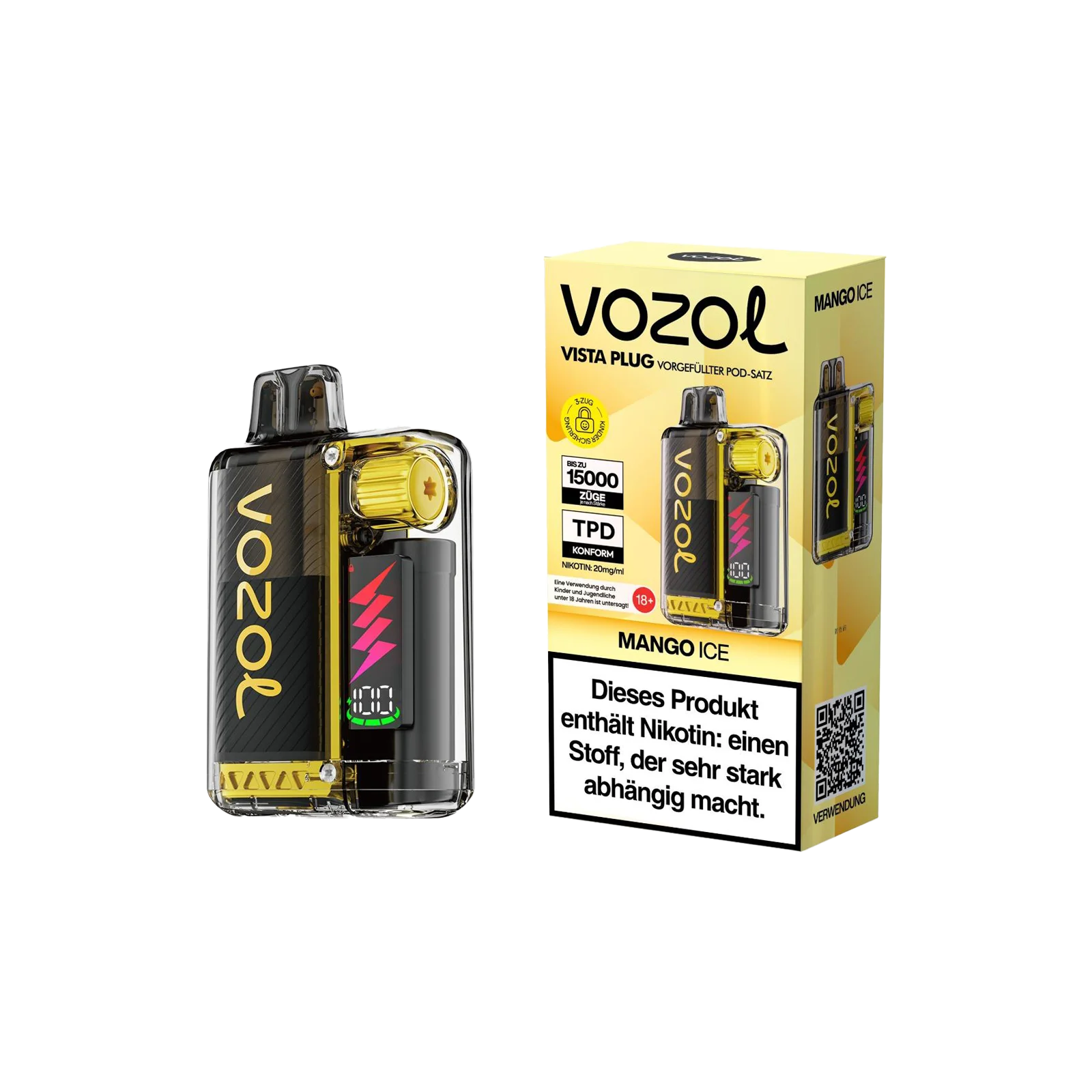Vozol Vista Plug Mango Ice Starterkit 2 ml – 15.000 Züge - 1