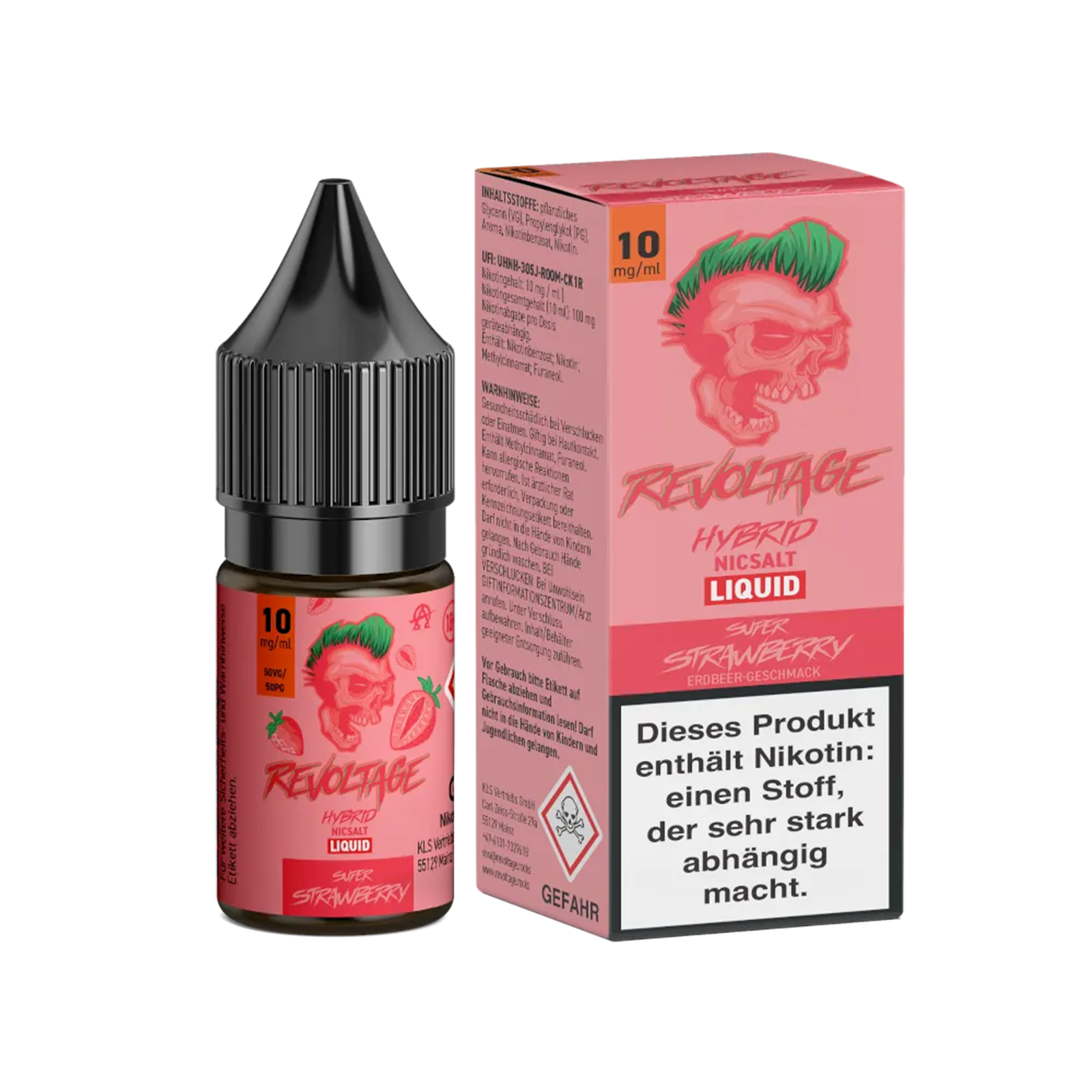 Revoltage - E-Liquid - Nikotinsalz - Super Strawberry - 10 ml - 10 mg 2