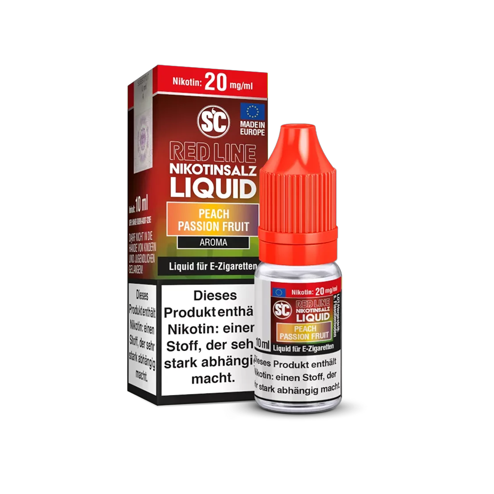 SC - E-Liquid - NicSalt - Red Line - Peach Passion Fruit - 10 ml - 20 mg