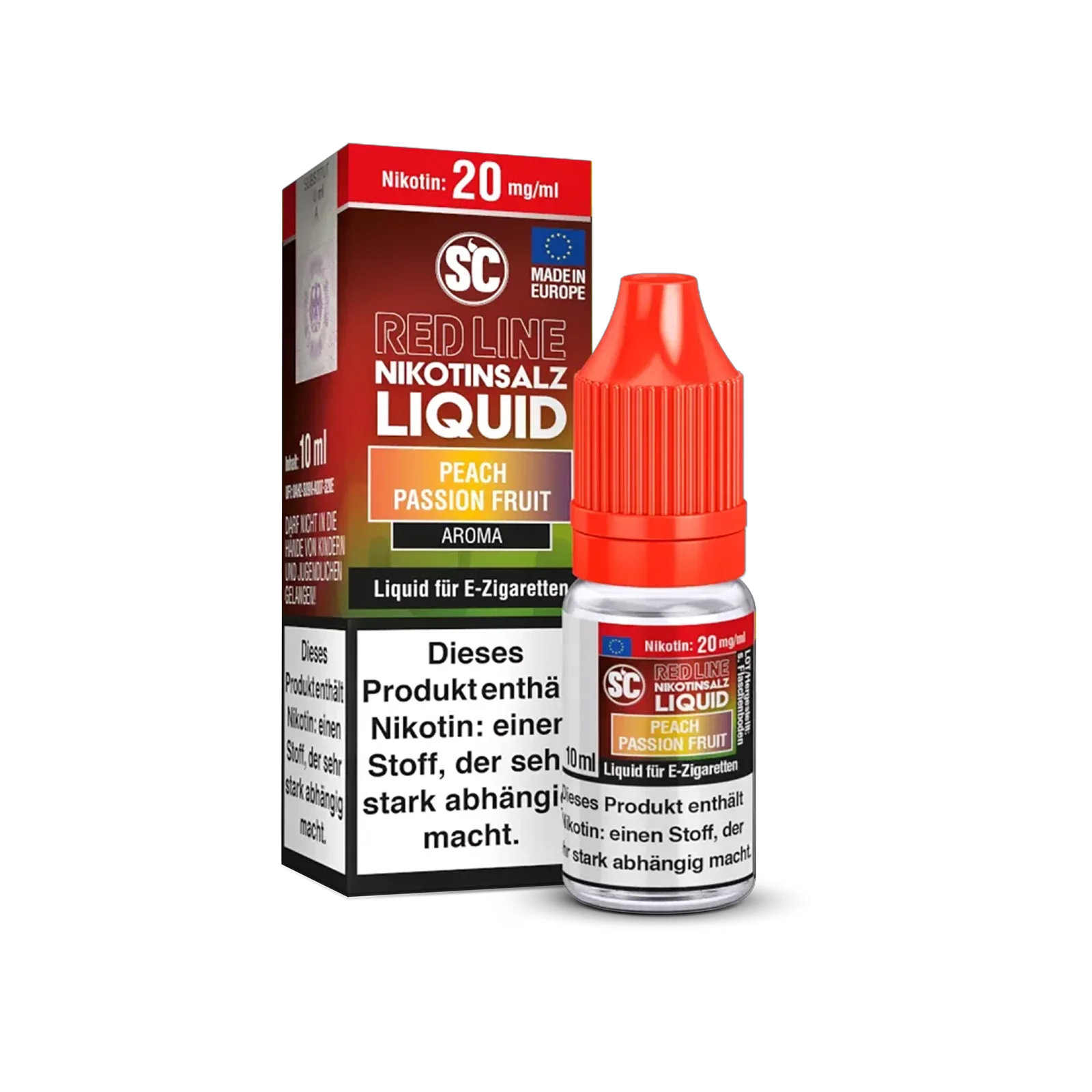 SC - E-Liquid - NicSalt - Red Line - Peach Passion Fruit - 10 ml - 20 mg