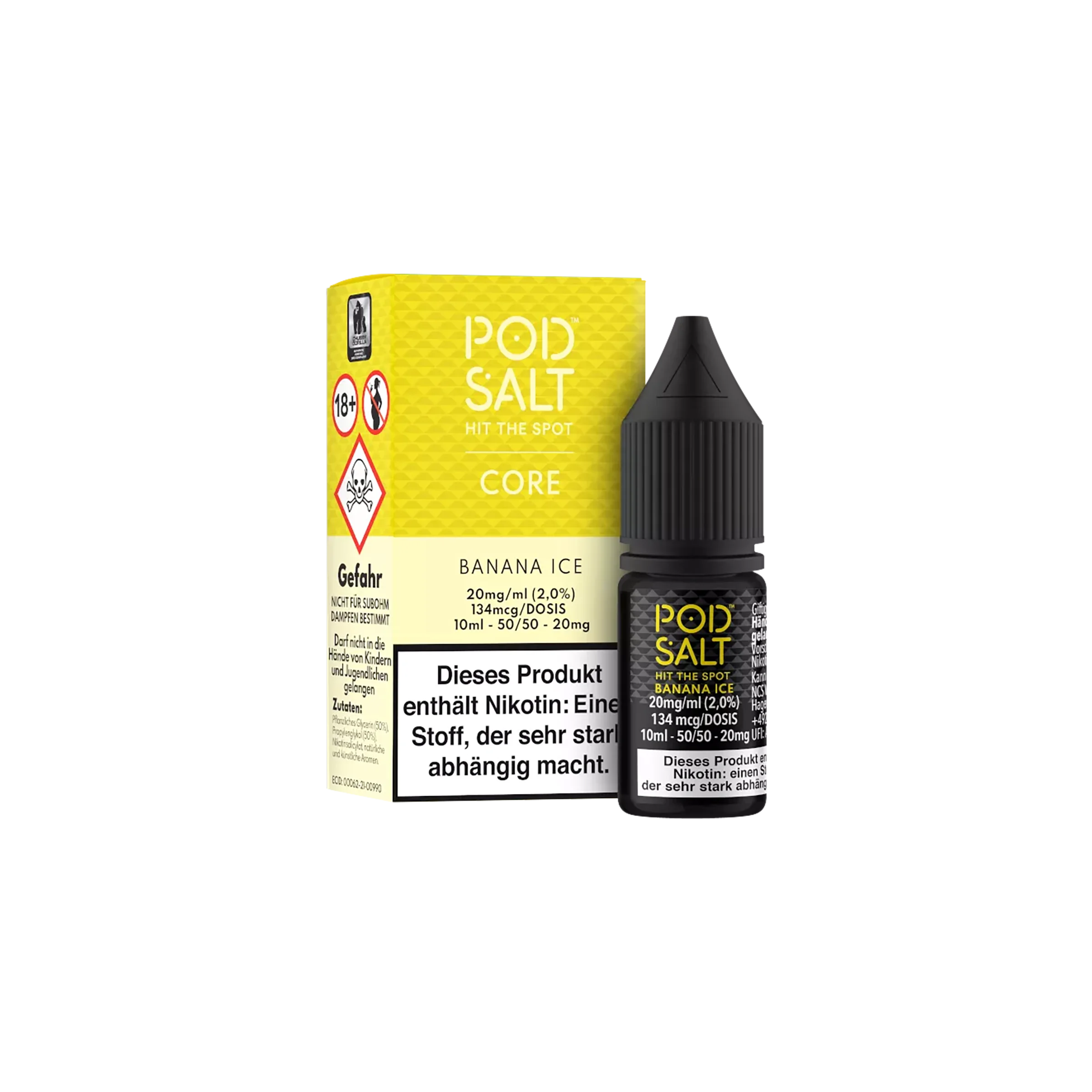 Pod Salt Core - E-Liquid - NicSalt - Banana Ice - 10 ml - 20 mg