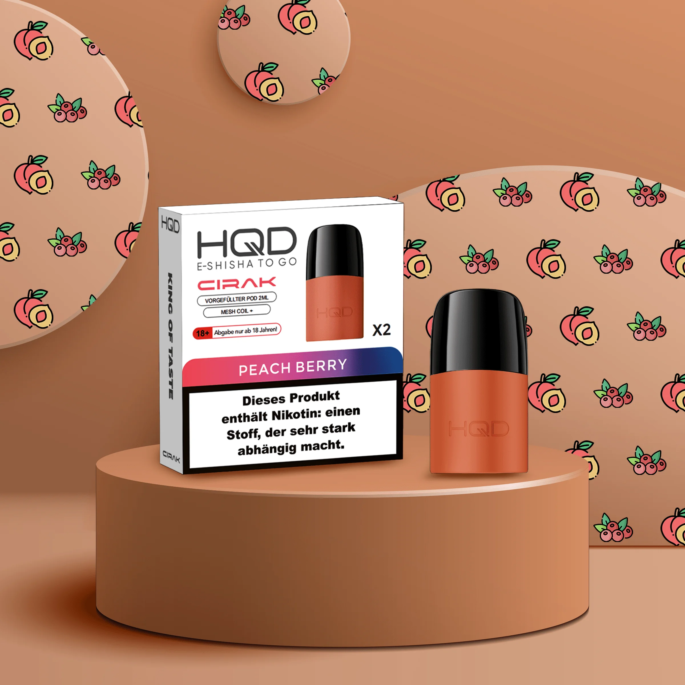 HQD - Cirak - Prefilled Pod - Peach Berry