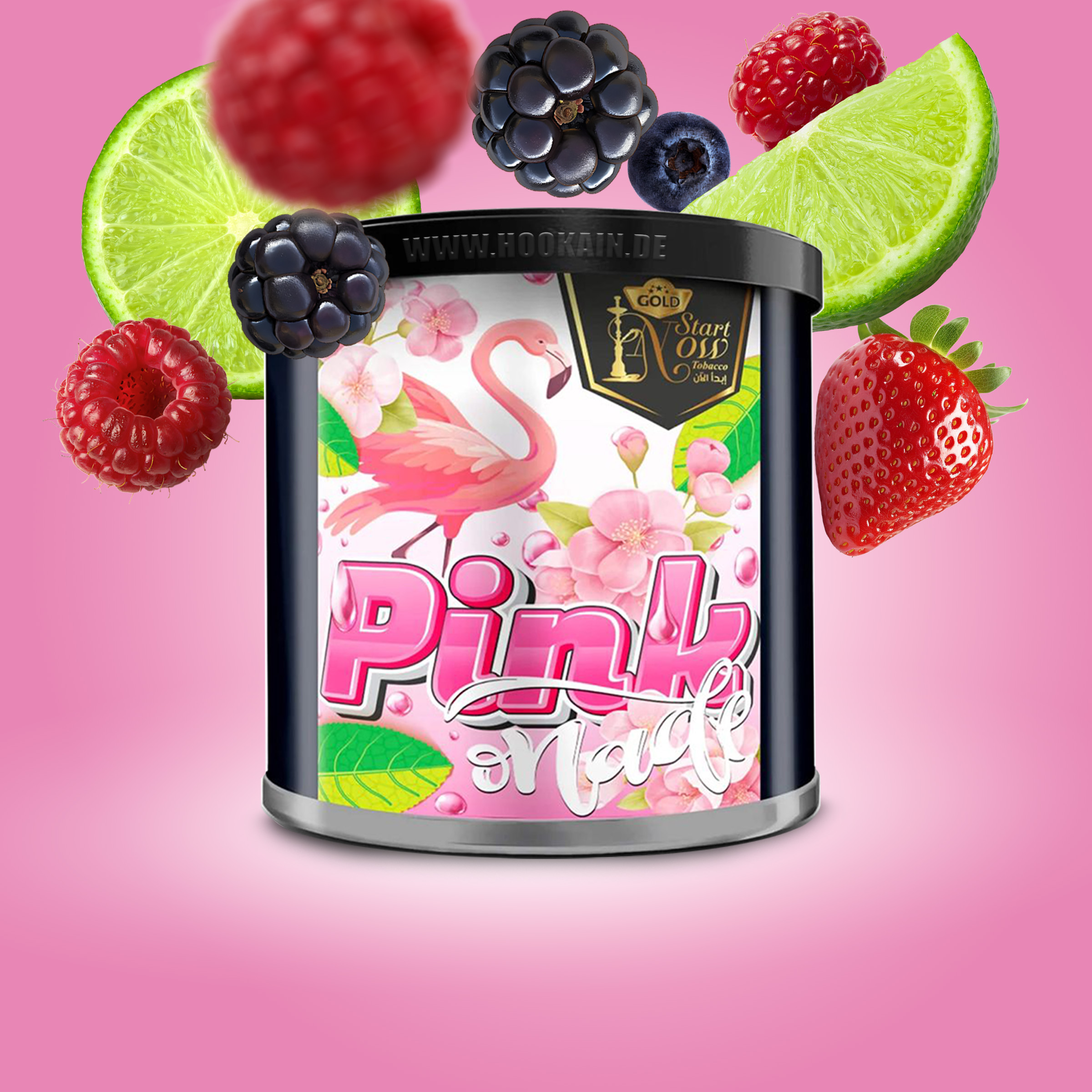 Start Now Pink oNaDe Shishatabak 200g &ndash; Rote Zitrone & Beeren 1