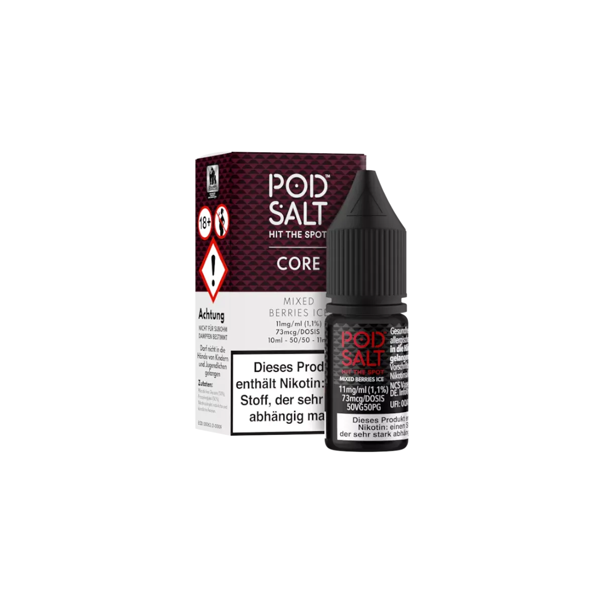Pod Salt Core Liquid Mixed Berries Ice 10ml 11 mg Nikotinsalz