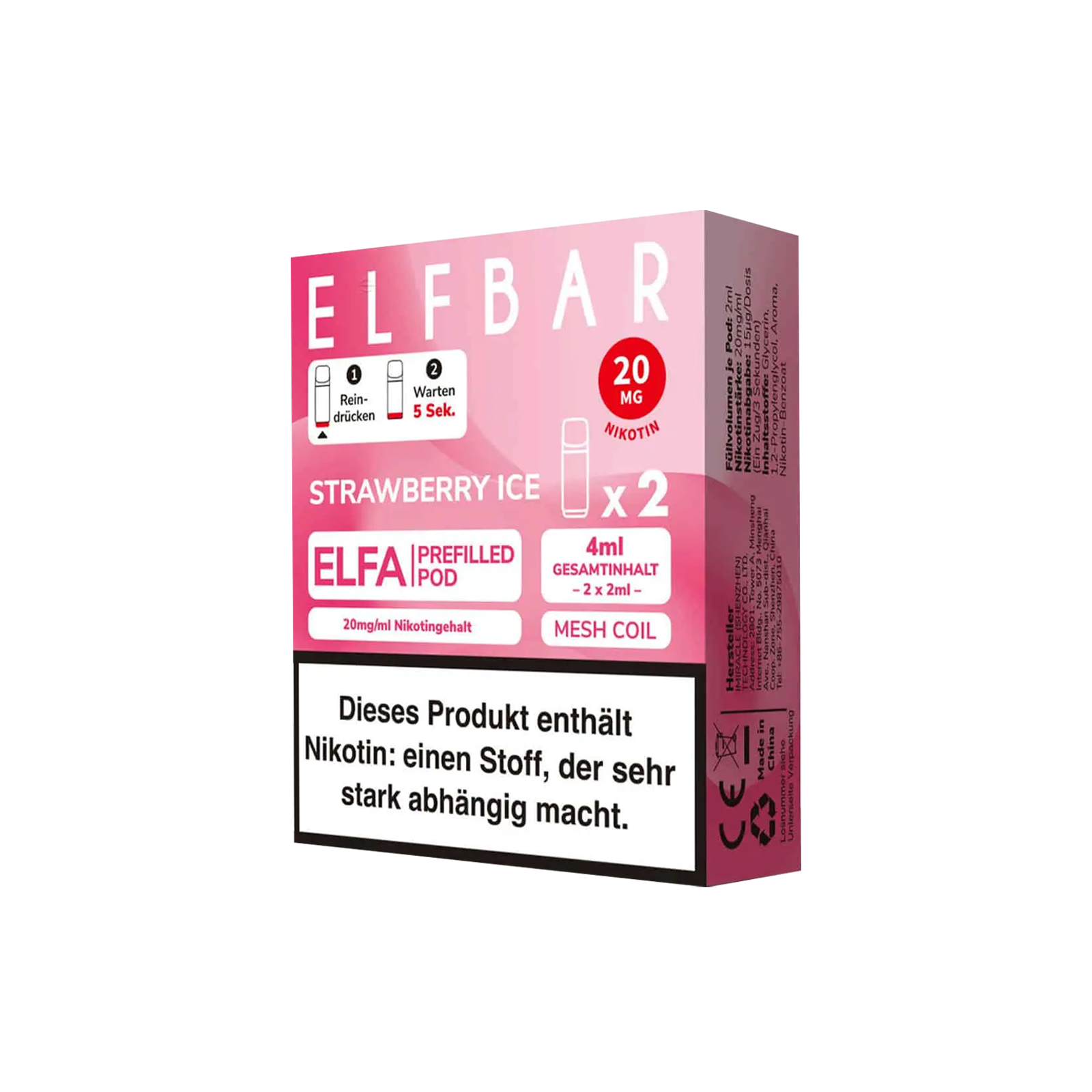 Elf Bar - ELFA - Prefilled Pod - Strawberry Ice 2