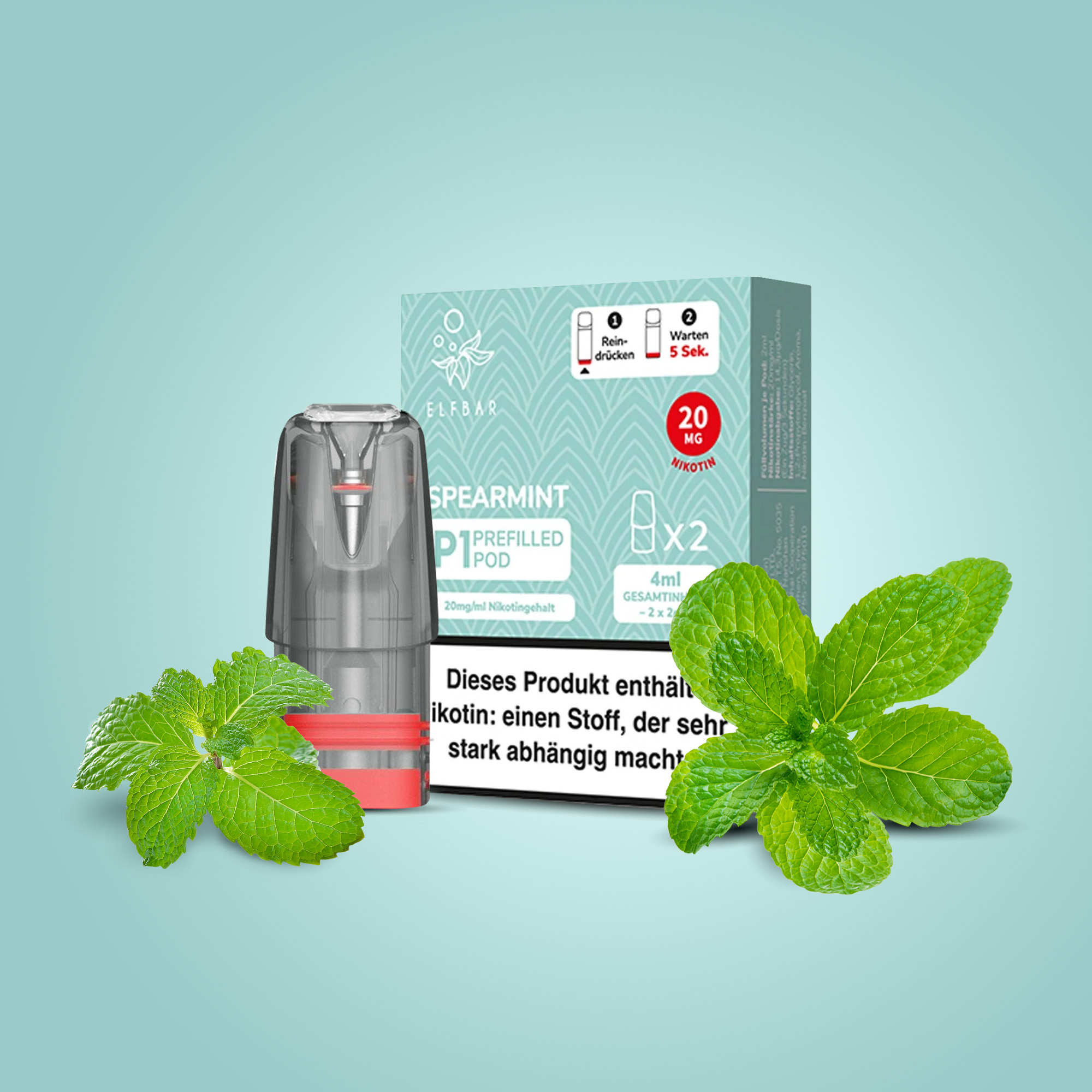 Elf Bar Mate 500 P1 Spearmint Prefilled Pod | Online bestellen 1