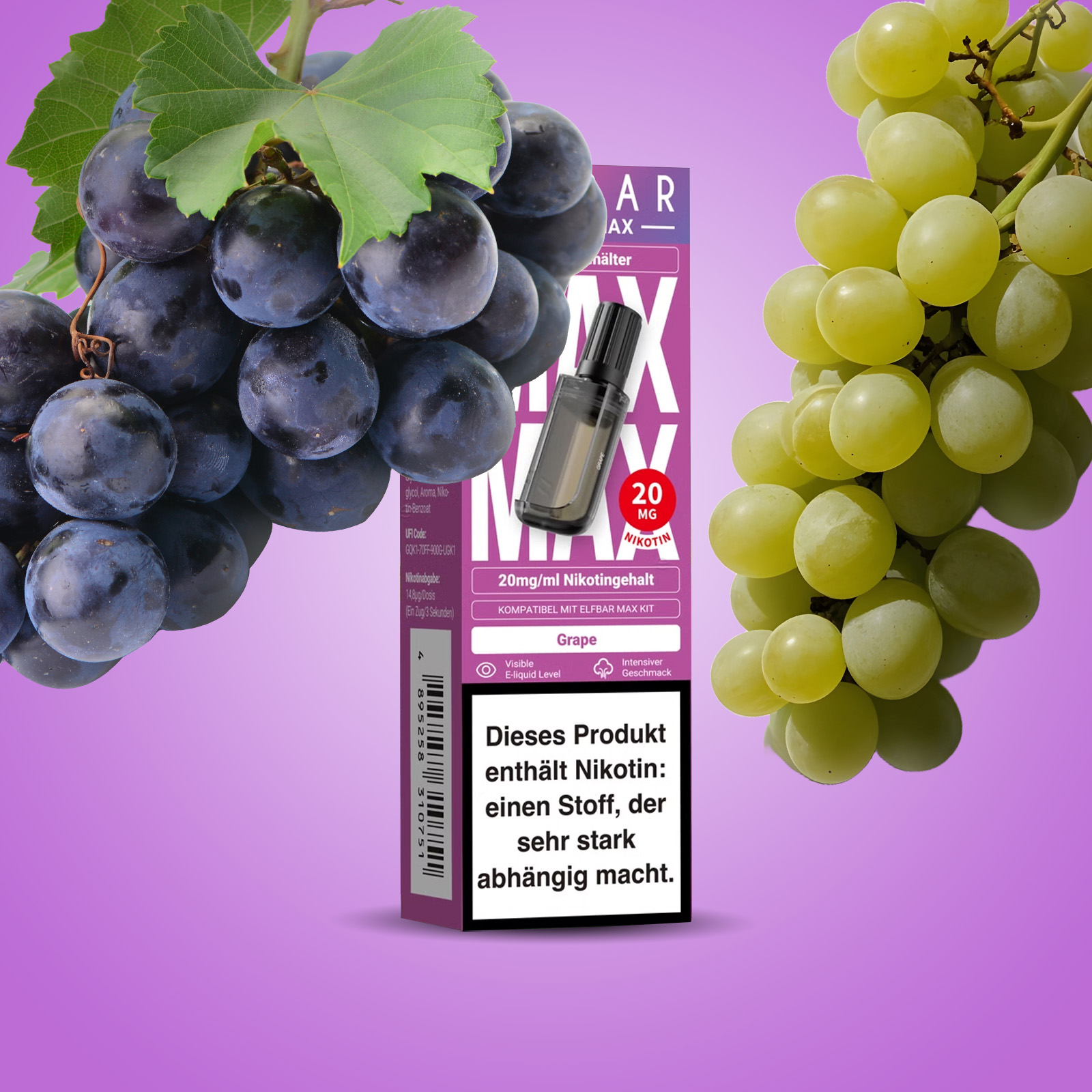 Elf Bar - Max - Pod - Grape - 20 mg 1