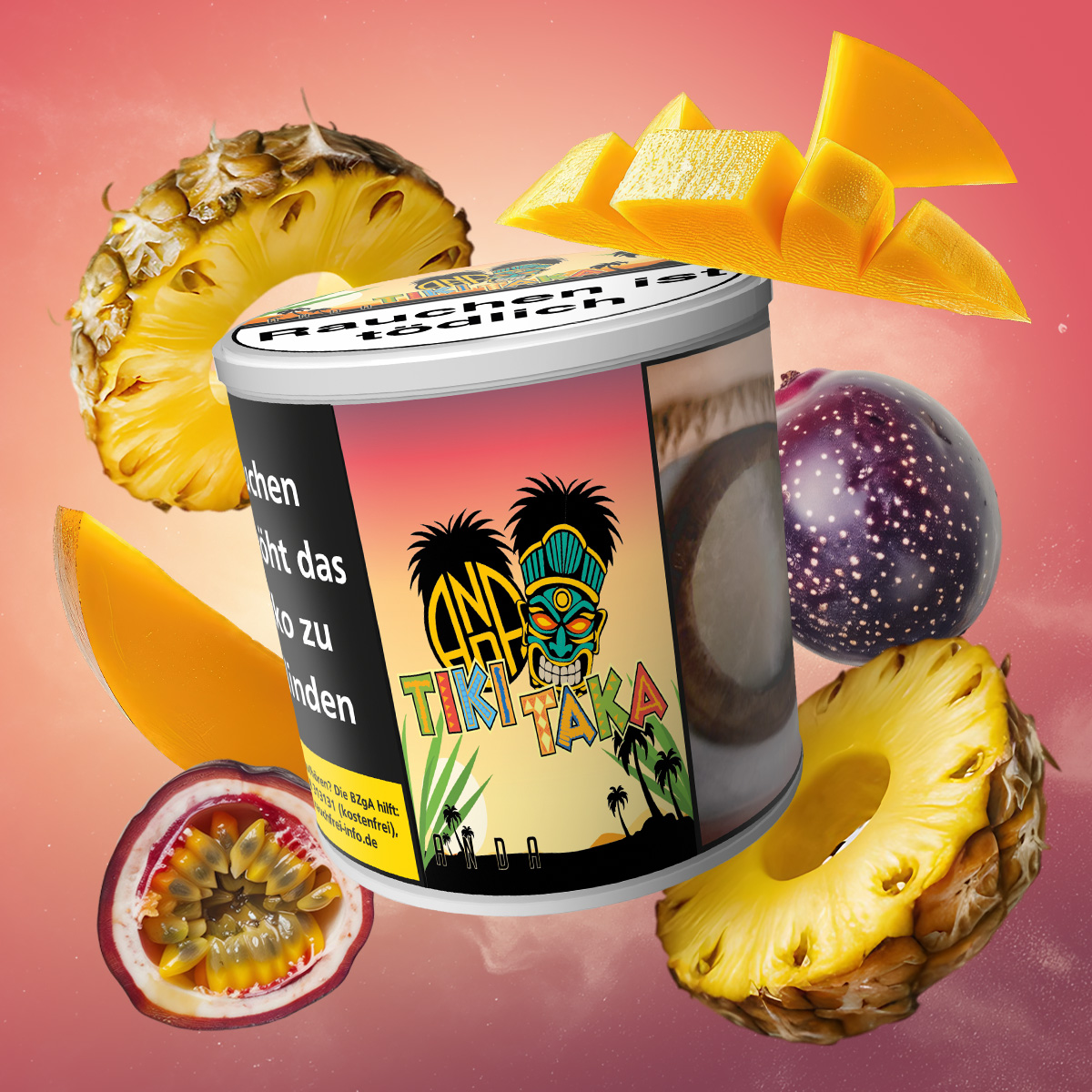 Tiki Taka！　一圓銀貨　2個 Anda Tiki Taka 200 g Shisha Tobacco - Exclusively at Hookain