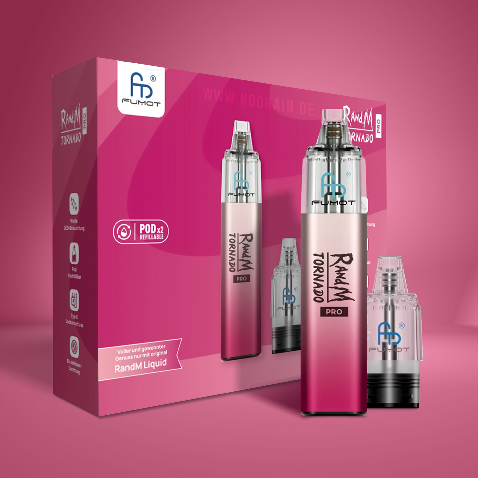 RandM Tornado Pro Pod Kit Pink | E-Zigaretten g&uuml;nstig online 1