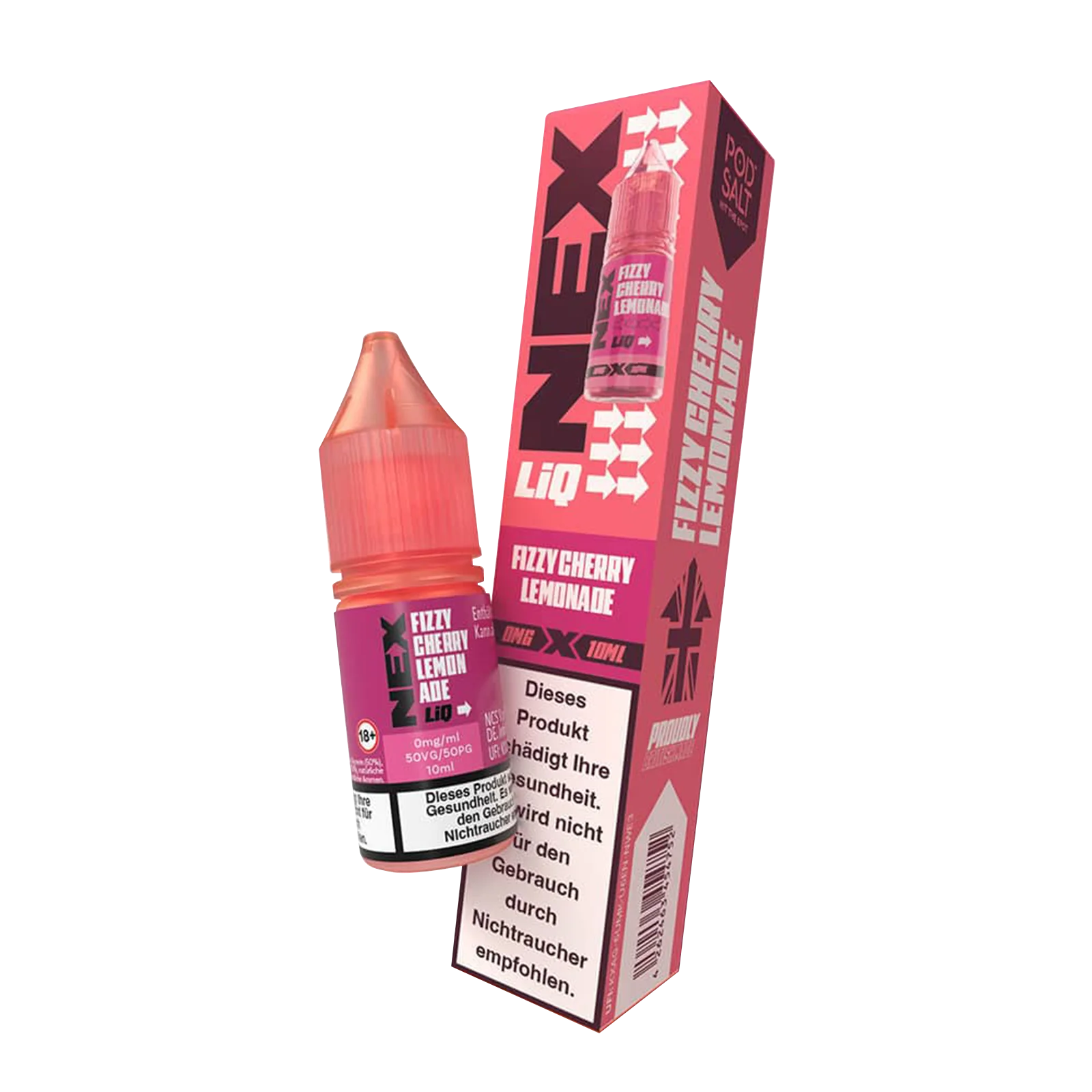 NexLiq - Pod Salt- NicSalt - 10 ml 0 mg Fizzy Cherry Lemonade 1