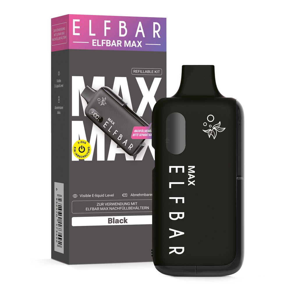 Elf Bar - Max - Pod Kit - Black 1
