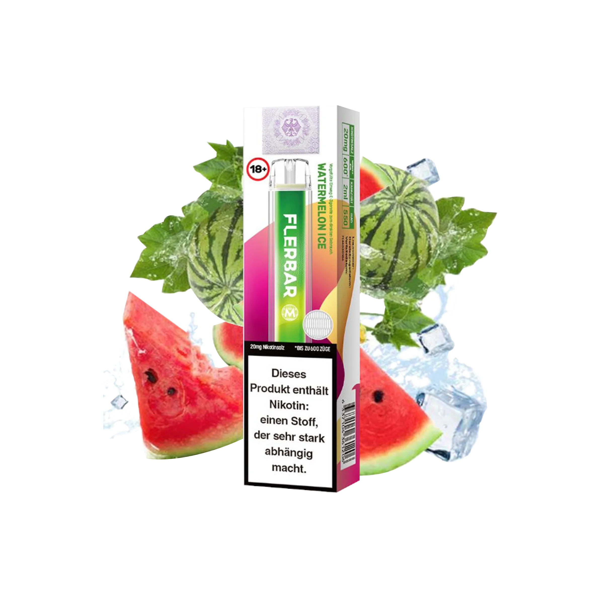 Flerbar - Vapestick - Watermelon Ice  - E-Shisha | alle Sorten günstig kaufen