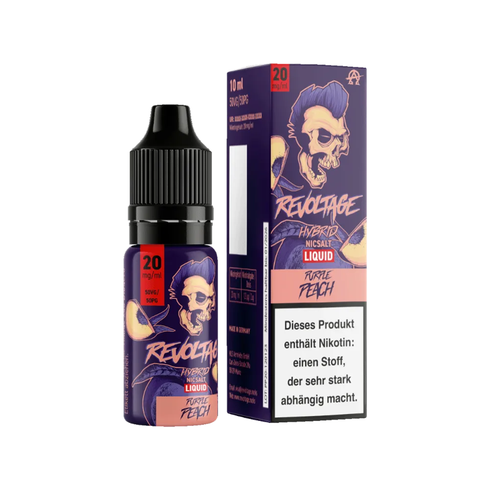 Revoltage - E-Liquid - Nikotinsalz - Purple Peach - 10 ml - 20 mg 2