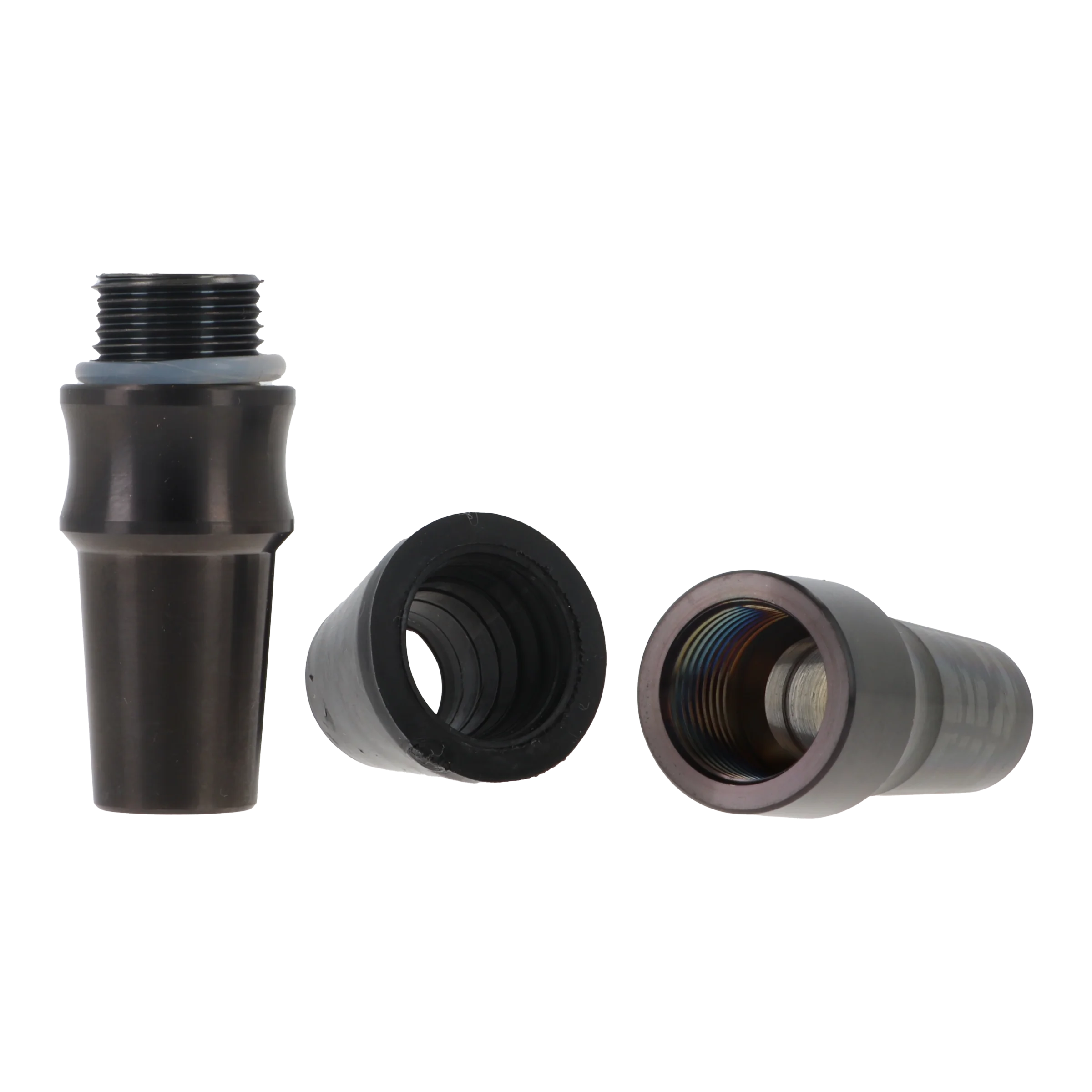 AO - SmokeTube - Adapter Set - Stainless Steel - 18/8 - Gun Metal