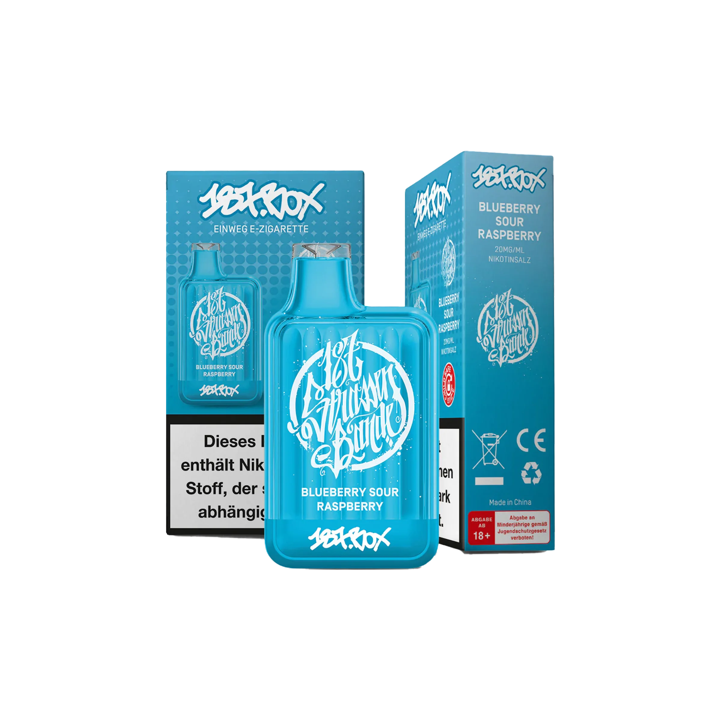 187 Vapestick - Box - Blueberry Sour Raspberry - 20 mg | Alle neuen Sorten günstig online kaufen - Hookain E-Shisha Onlineshop