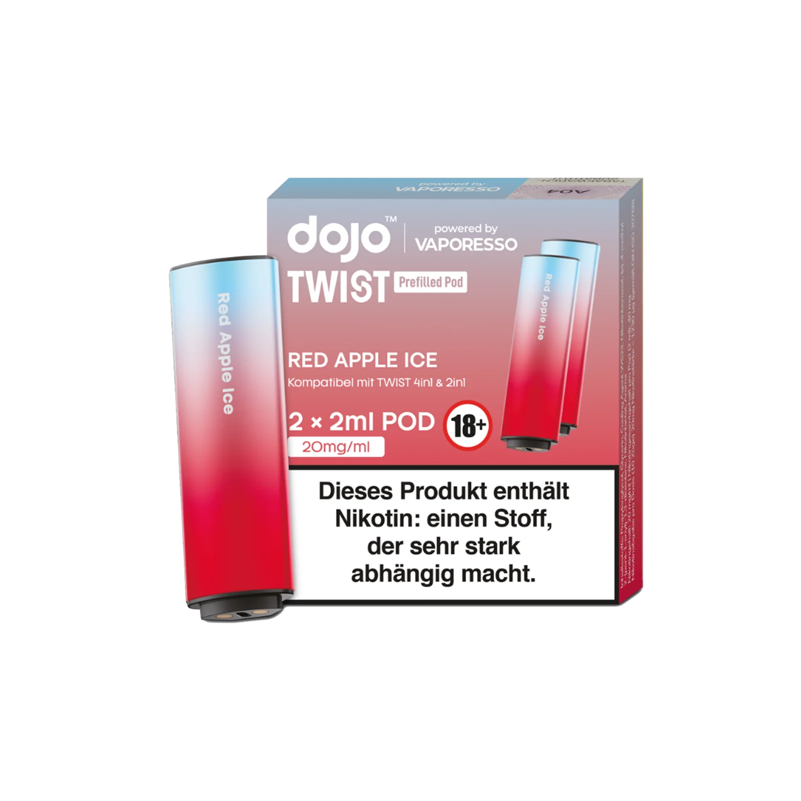 Vaporesso - Dojo Twist - Pod - Red Apple Ice 1