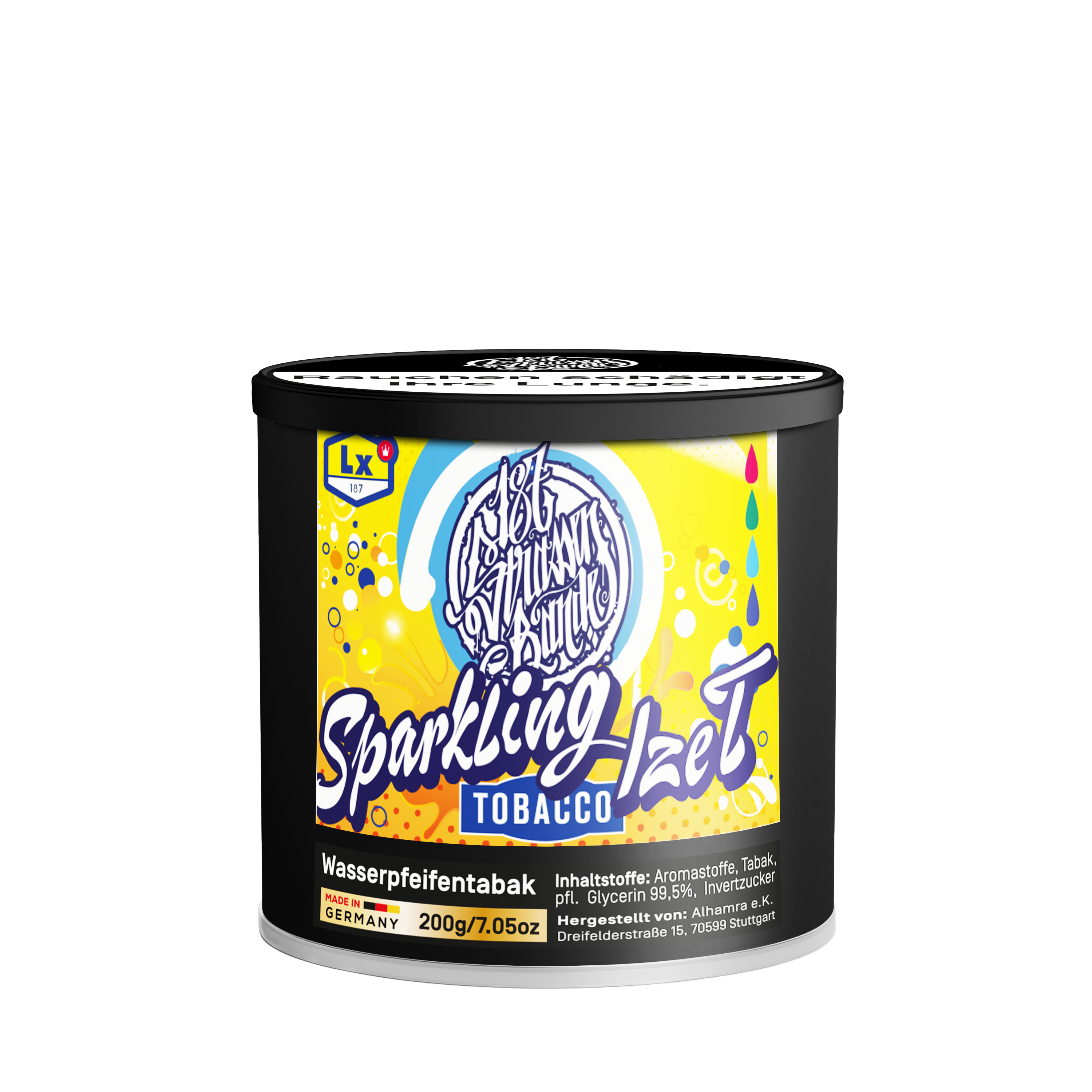 187 Sparkling Ize T Shisha Tabak 200 g mit Eistee-Zitronengeschmack in der Verpackung. 2