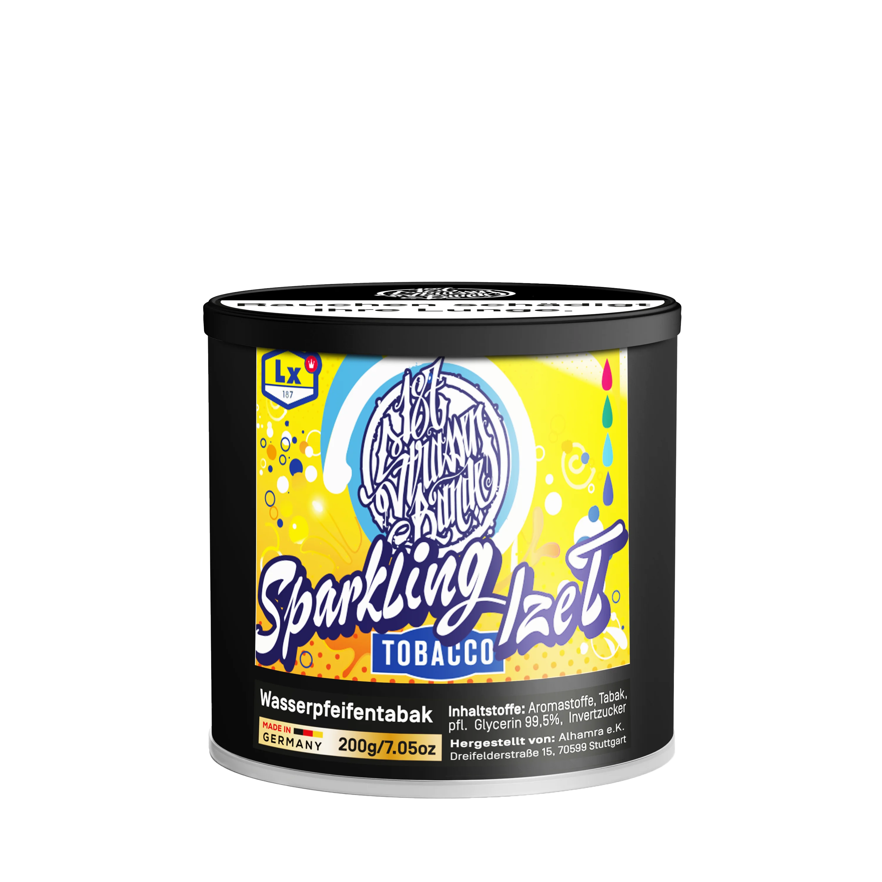 187 Sparkling Ize T Shisha Tabak 200 g mit Eistee-Zitronengeschmack in der Verpackung. 2