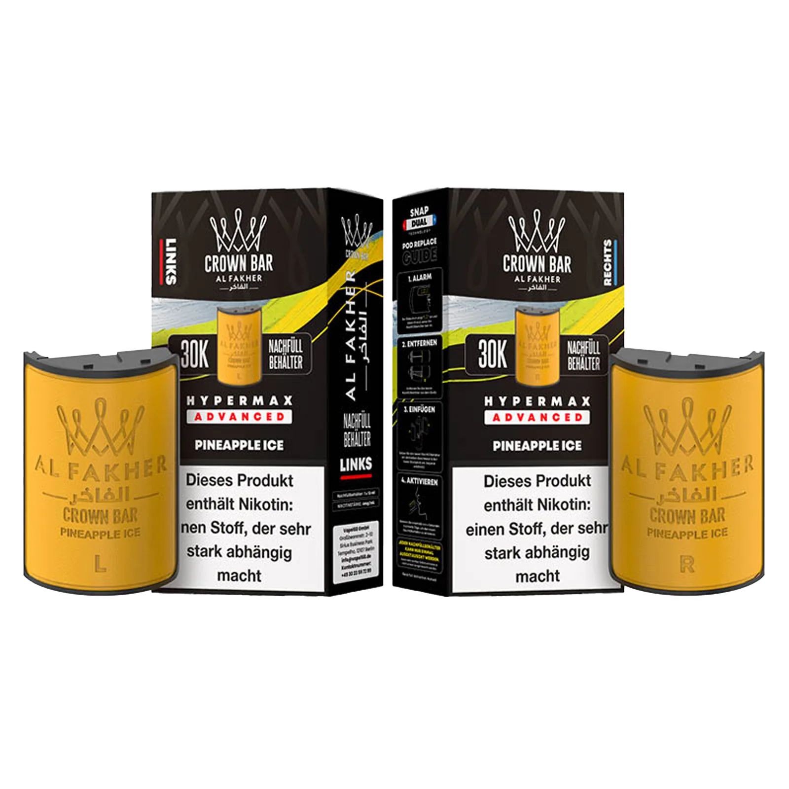 Al Fakher - Crown Bar - Hypermax - Advanced - 30K - Pineapple Ice 3