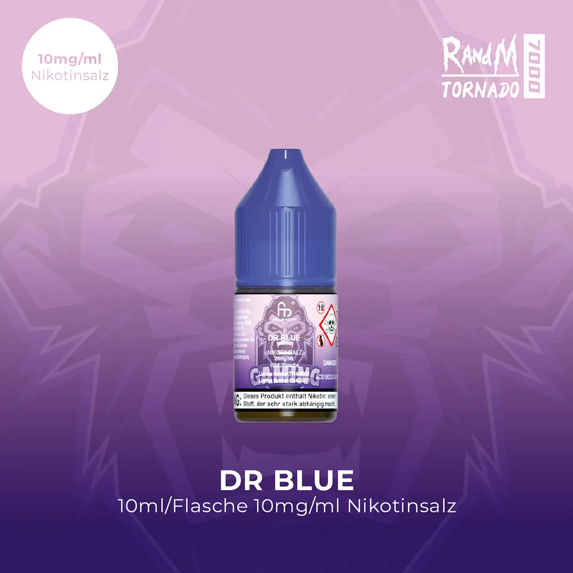 RandM Tornado 7000 | Dr. Blue E-Liquid Nikotinsalz 10 mg 1