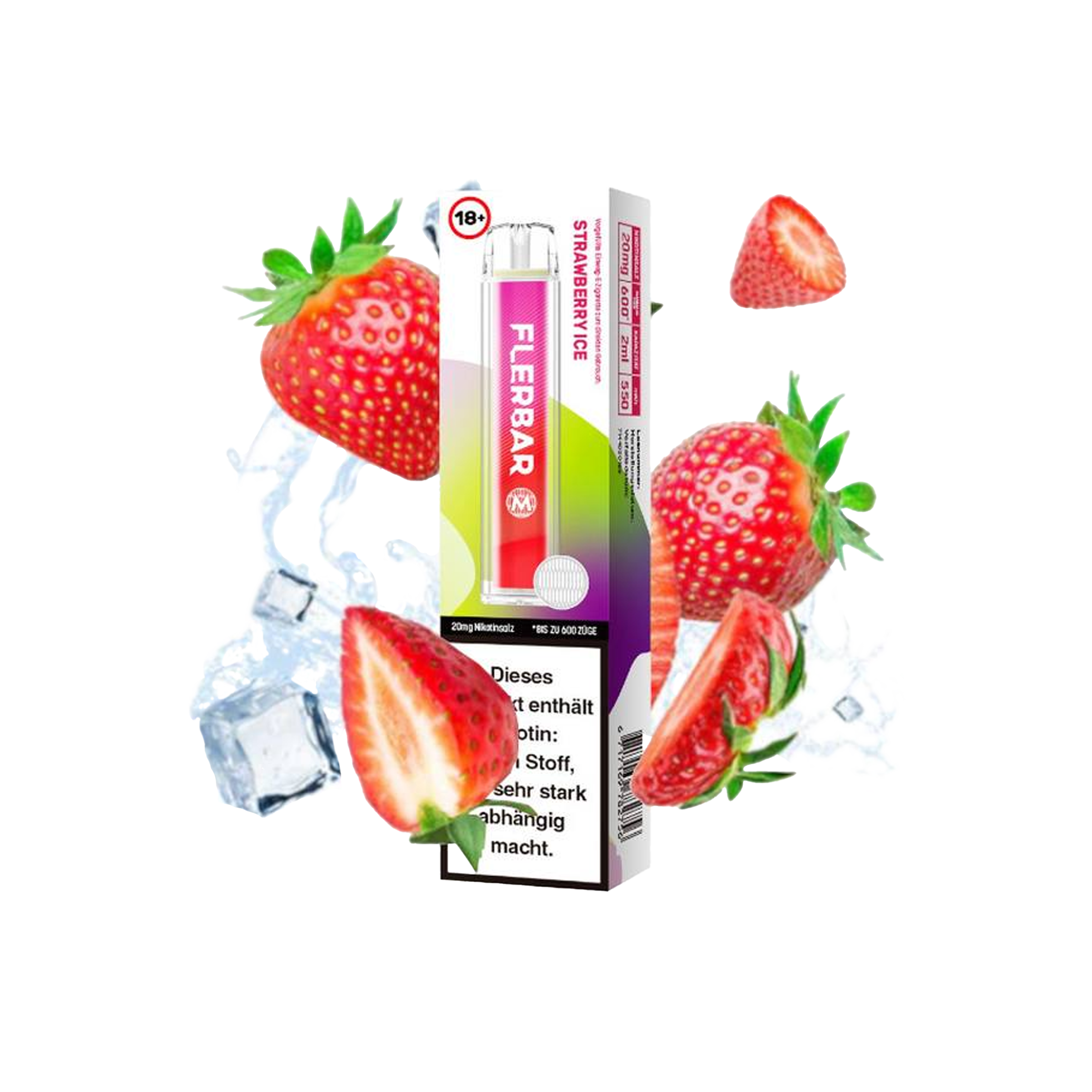 Flerbar - Vapestick - Strawberry Ice - E-Shisha | alle Sorten günstig kaufen