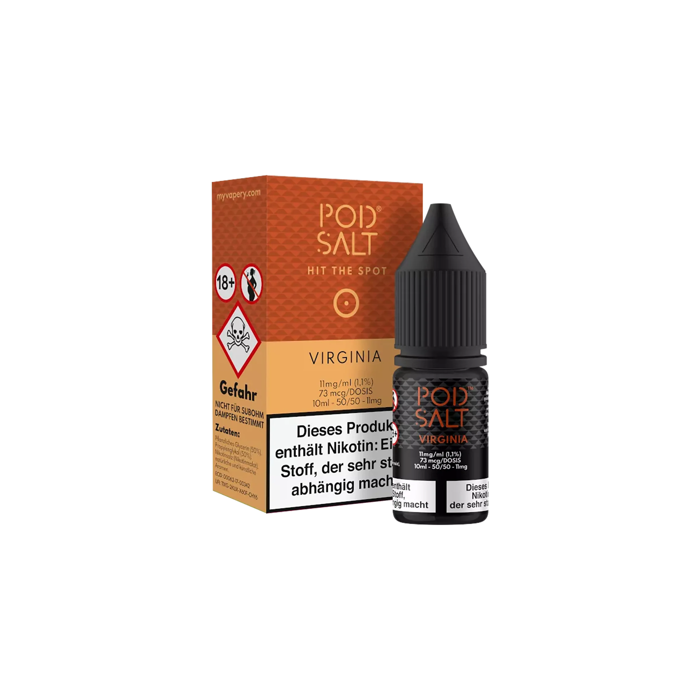 Pod Salt - E-Liquid - NicSalt - Virginia - 10 ml - 11 mg