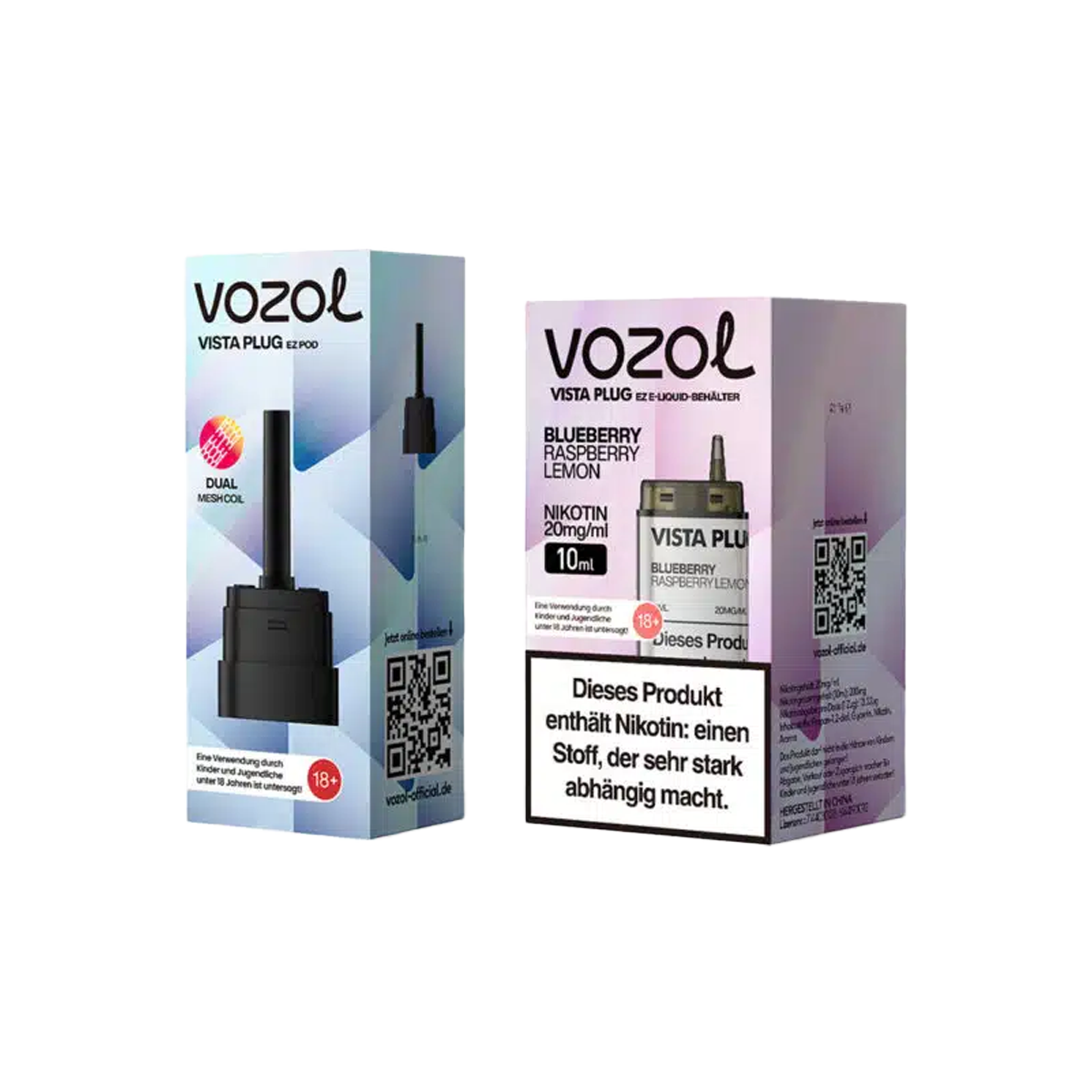 Vozol - Vista Plug Set - EZ Pod - Blueberry Sour Raspberry + Empty Pod