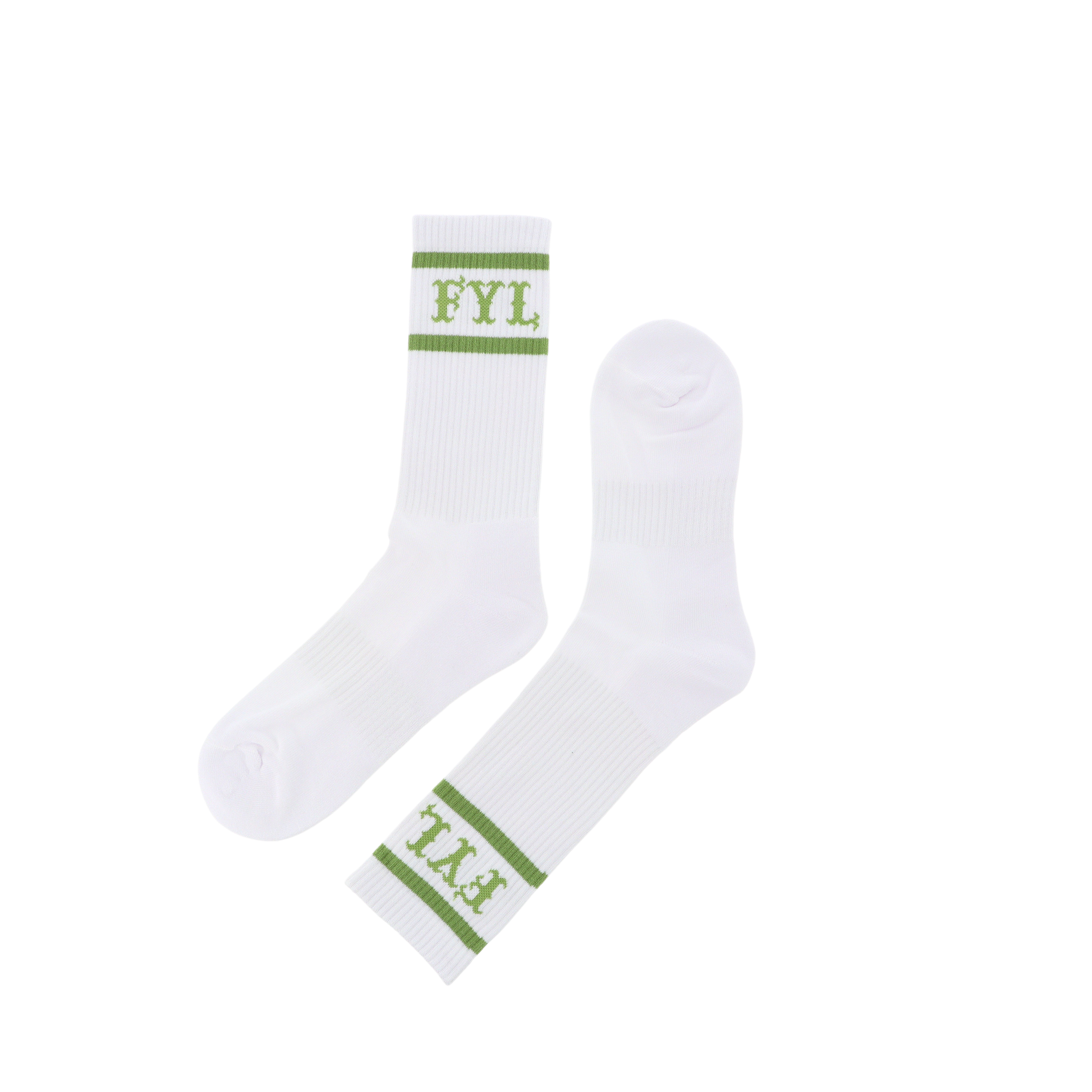 White Socks - FYL - Sage Green - L