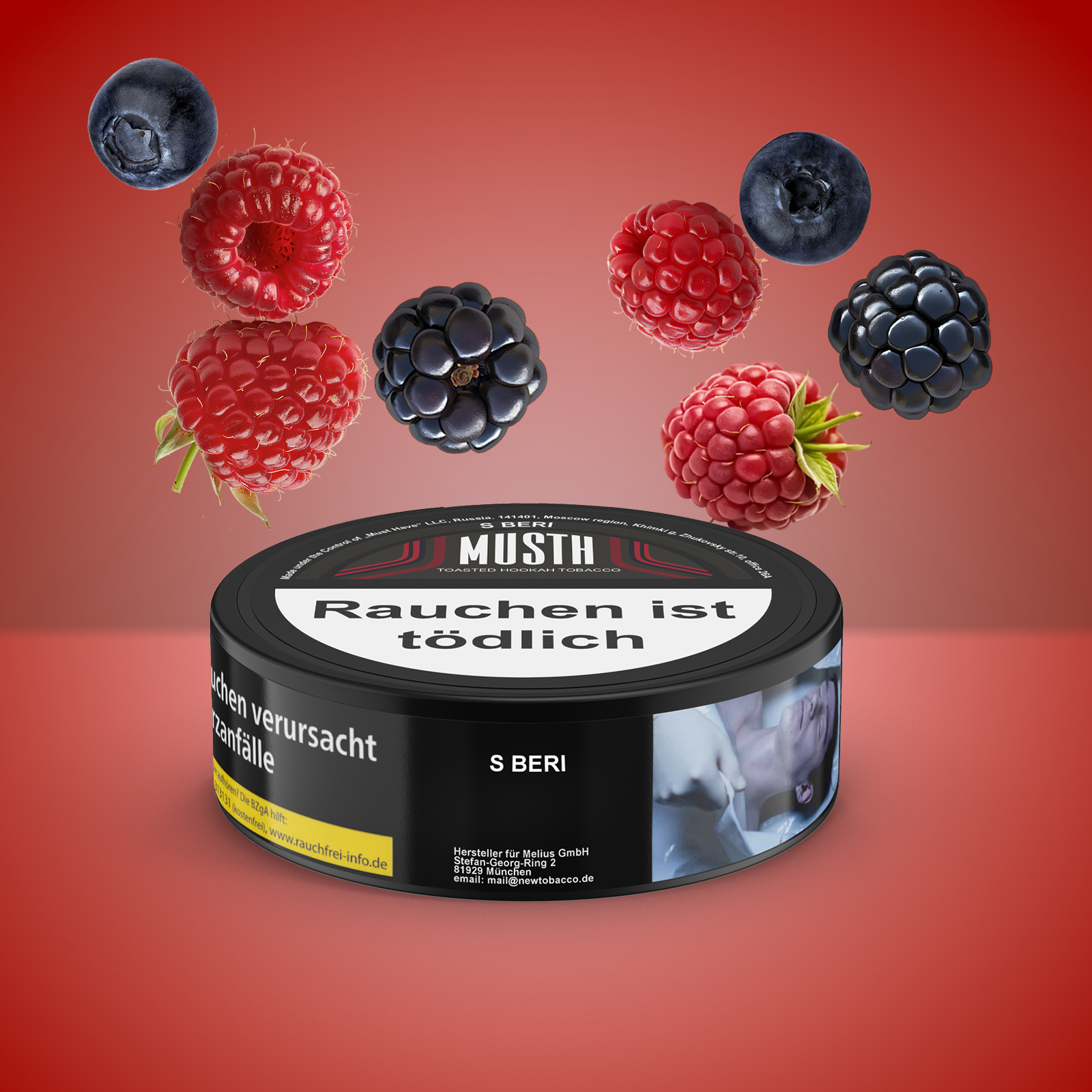 Must H S Beri 200 g Shishatabak – Sour Berries Dark Blend 1