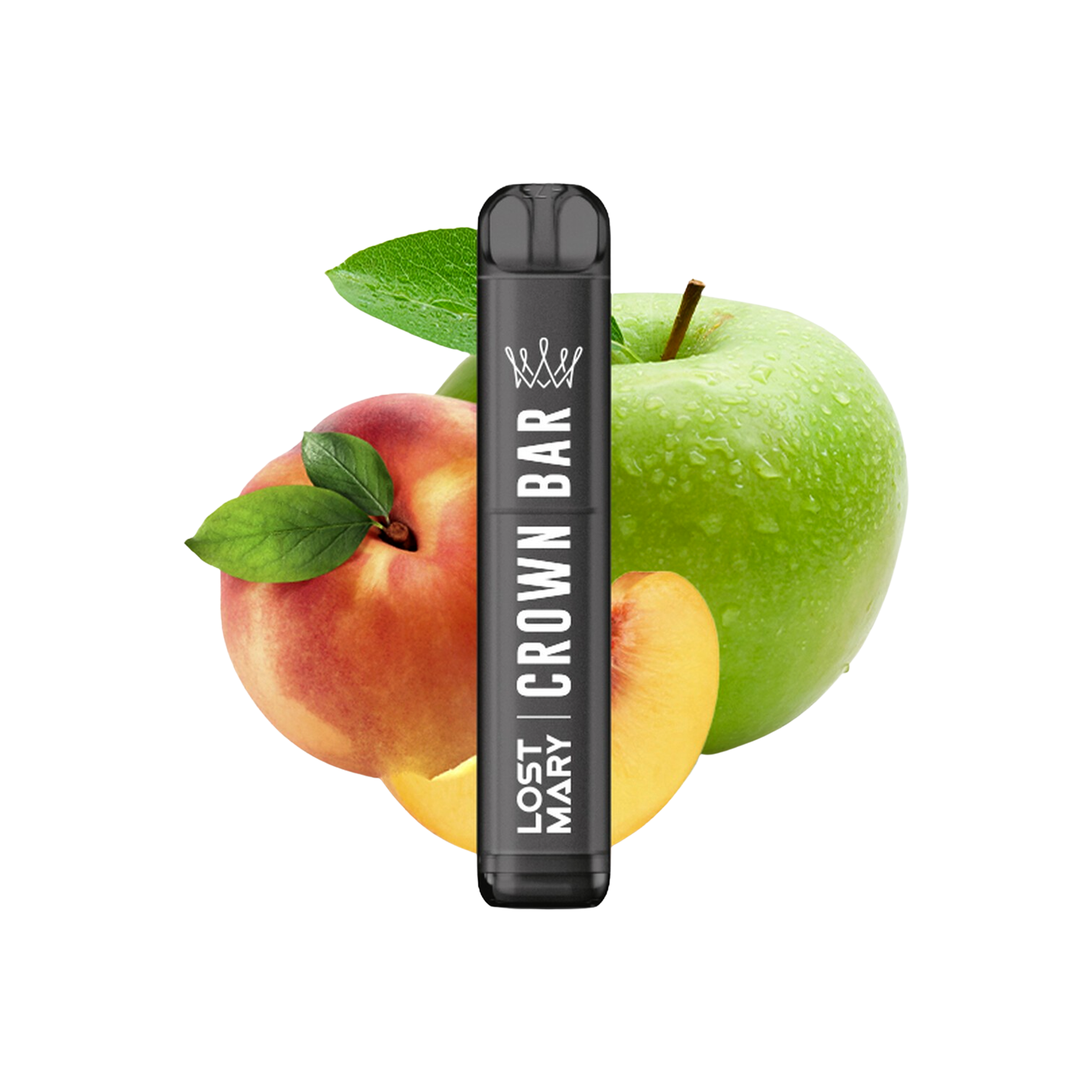 Crown Bar - Einweg-Vape - Peach Green Apple - 20 mg | Alle neuen Sorten günstig online kaufen - Hookain E-Shisha Onlineshop