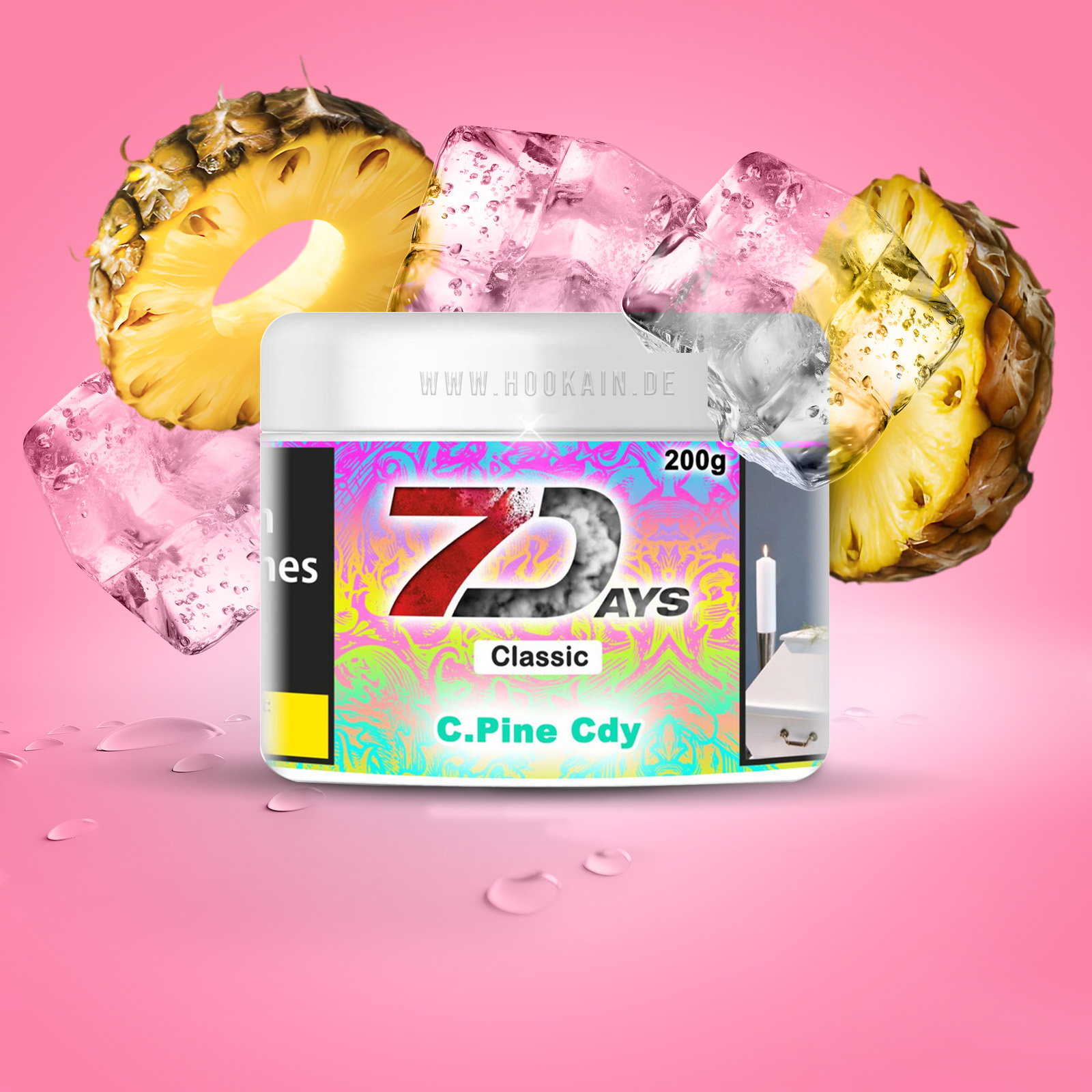 7Days ColdPineCandy Shishatabak – Ananas, Bonbon & Ice 1