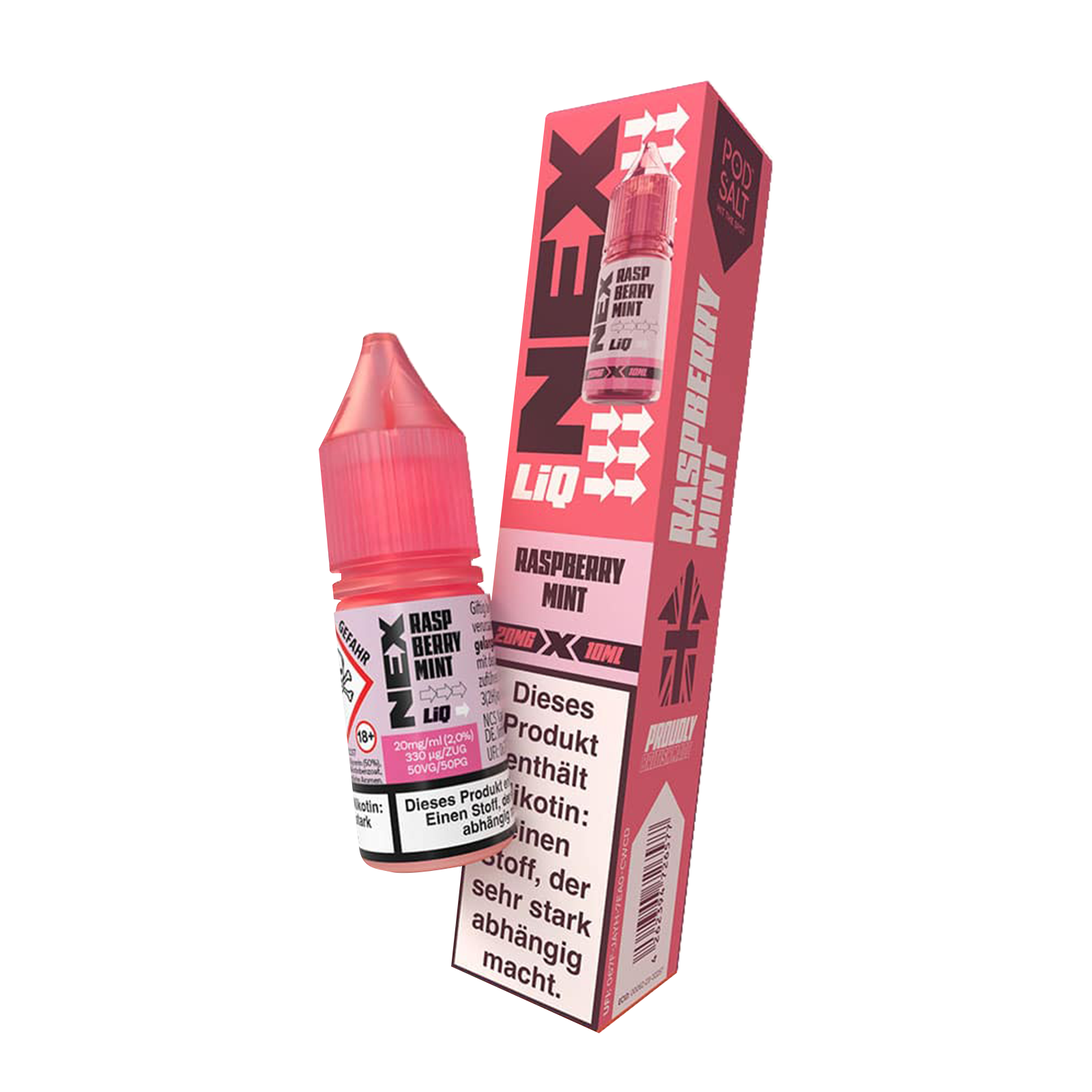 NexLiq - Pod Salt- NicSalt - 10 ml 20 mg Raspberry Mint 2