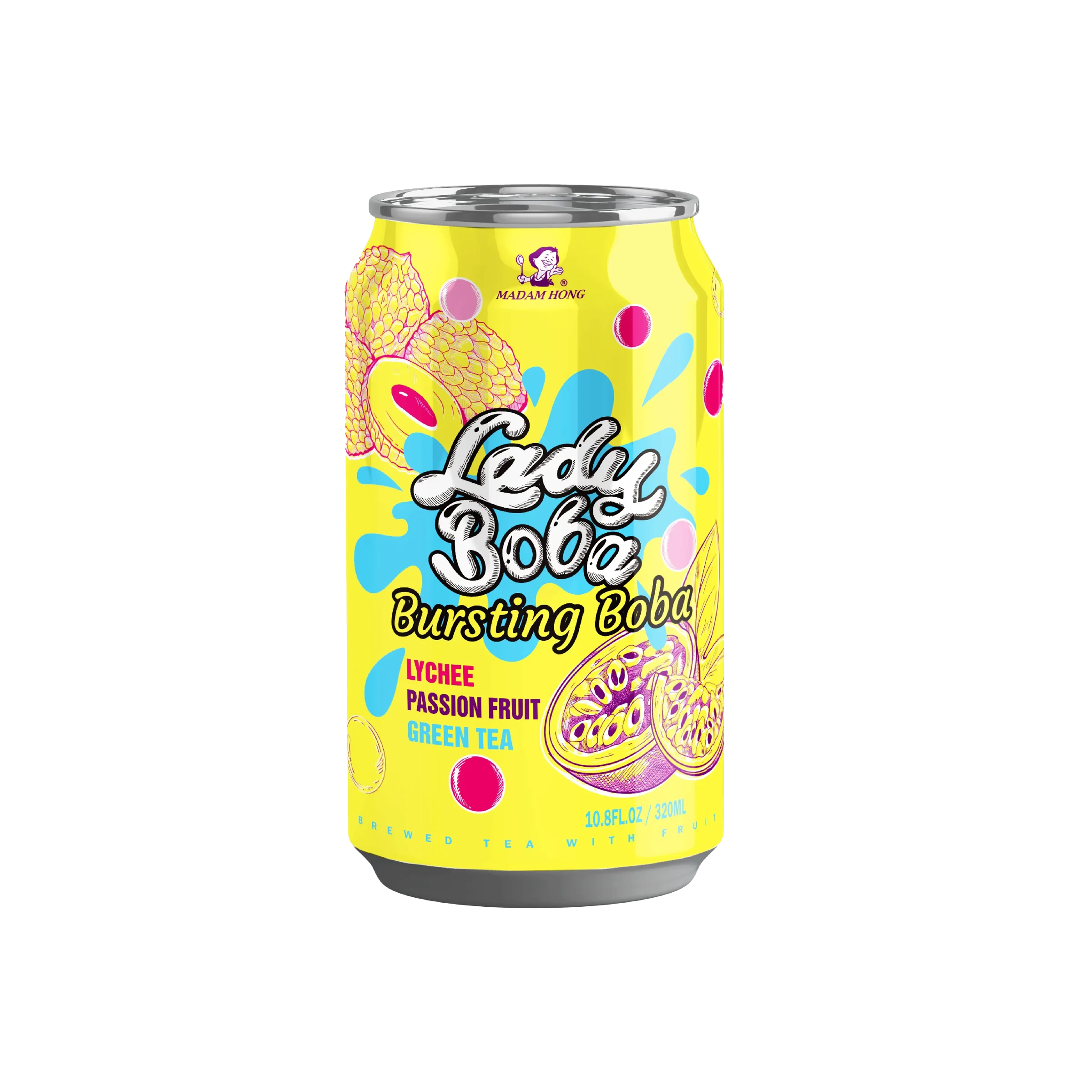 Lady Boba Lychee Passionfruit Green Tea 320 ml 2