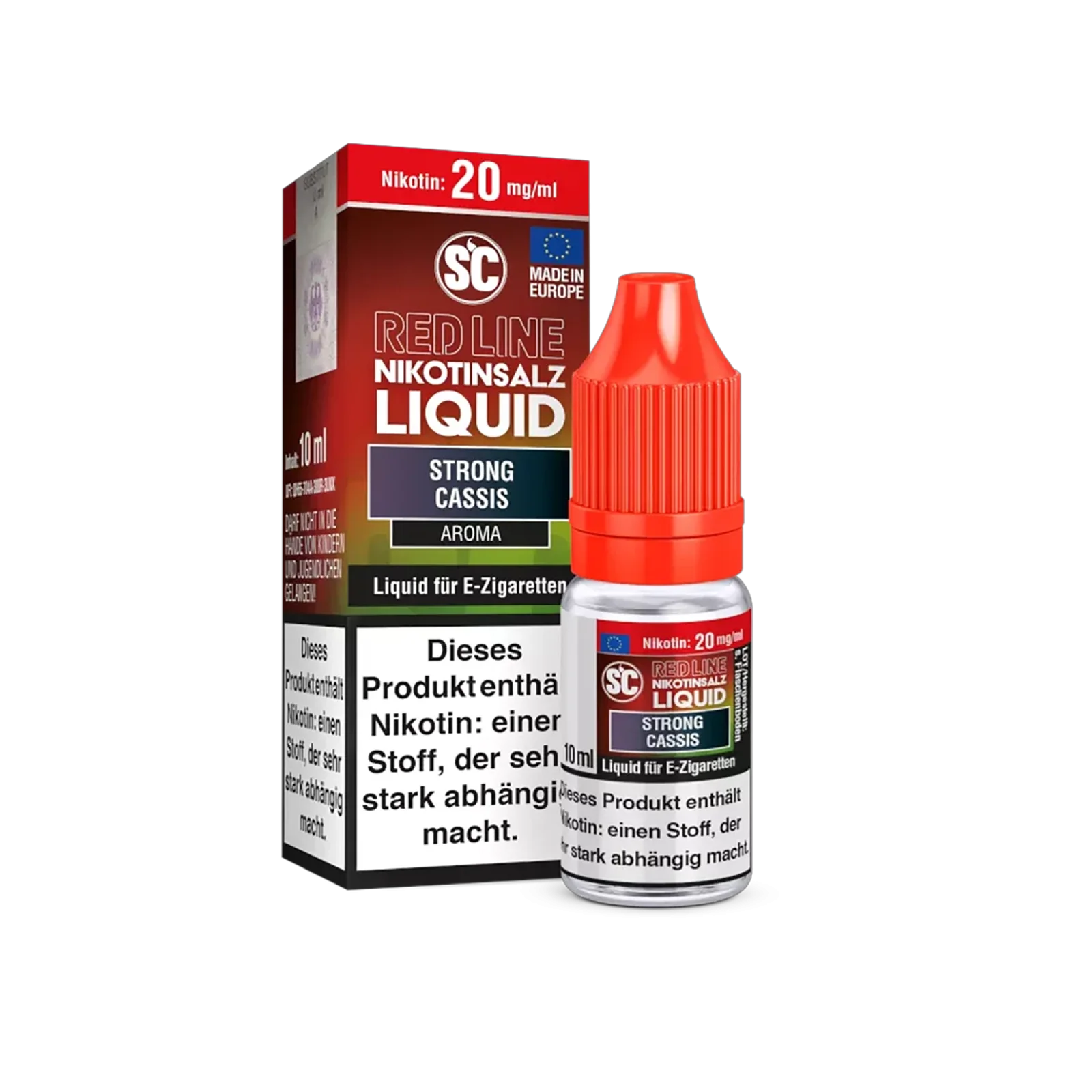 SC - E-Liquid - NicSalt - Red Line - Strong Cassis - 10 ml - 20 mg
