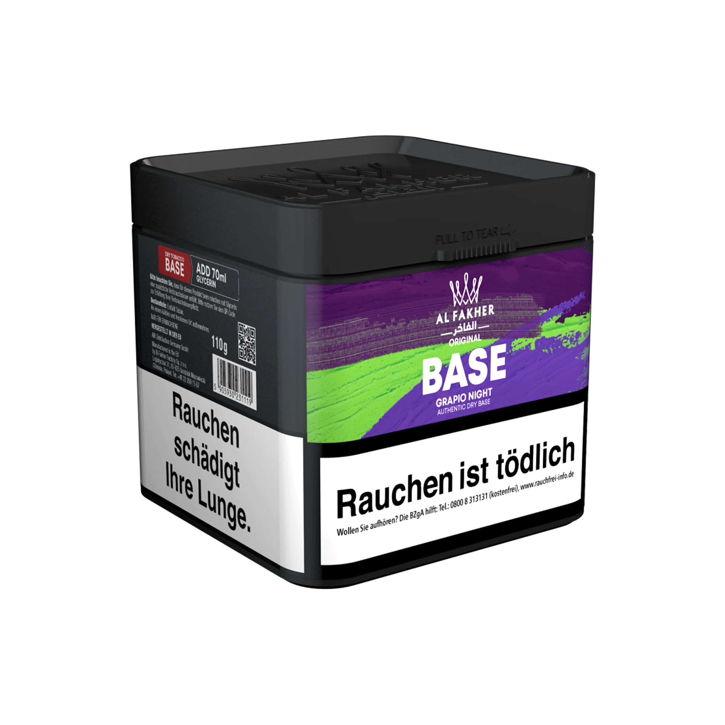 Al Fakher Pfeifentabak Grapio Night 110g  | Online bestellen 2