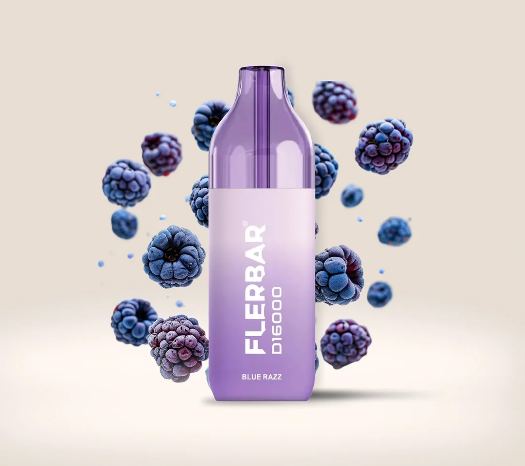 Flerbar D16000 Blue Razz 16000 Puffs – Wiederaufladbare E-Zigarette