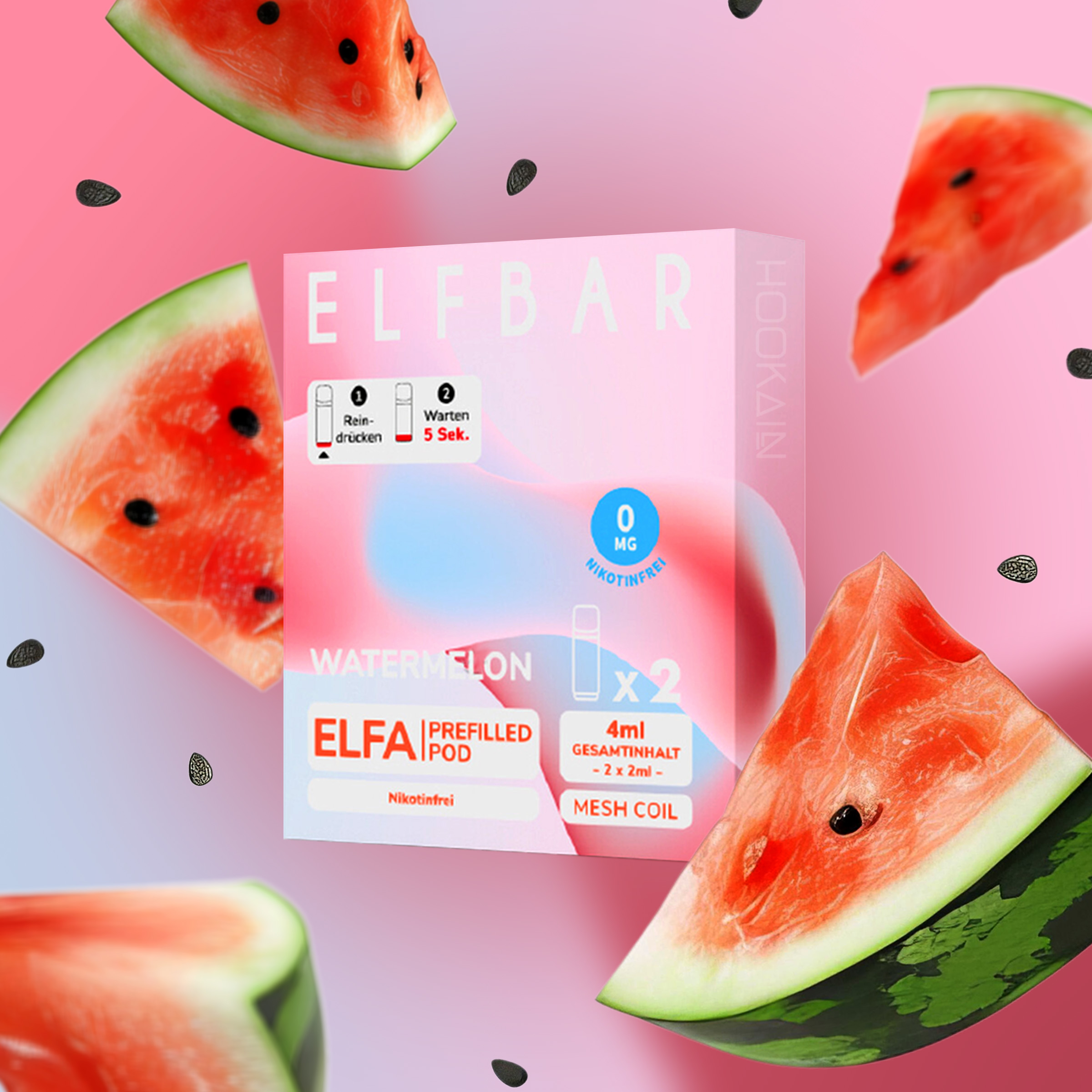 elfbar watermelon nikotinfrei Elf Bar ELFA CP Watermelon Nicotine Free